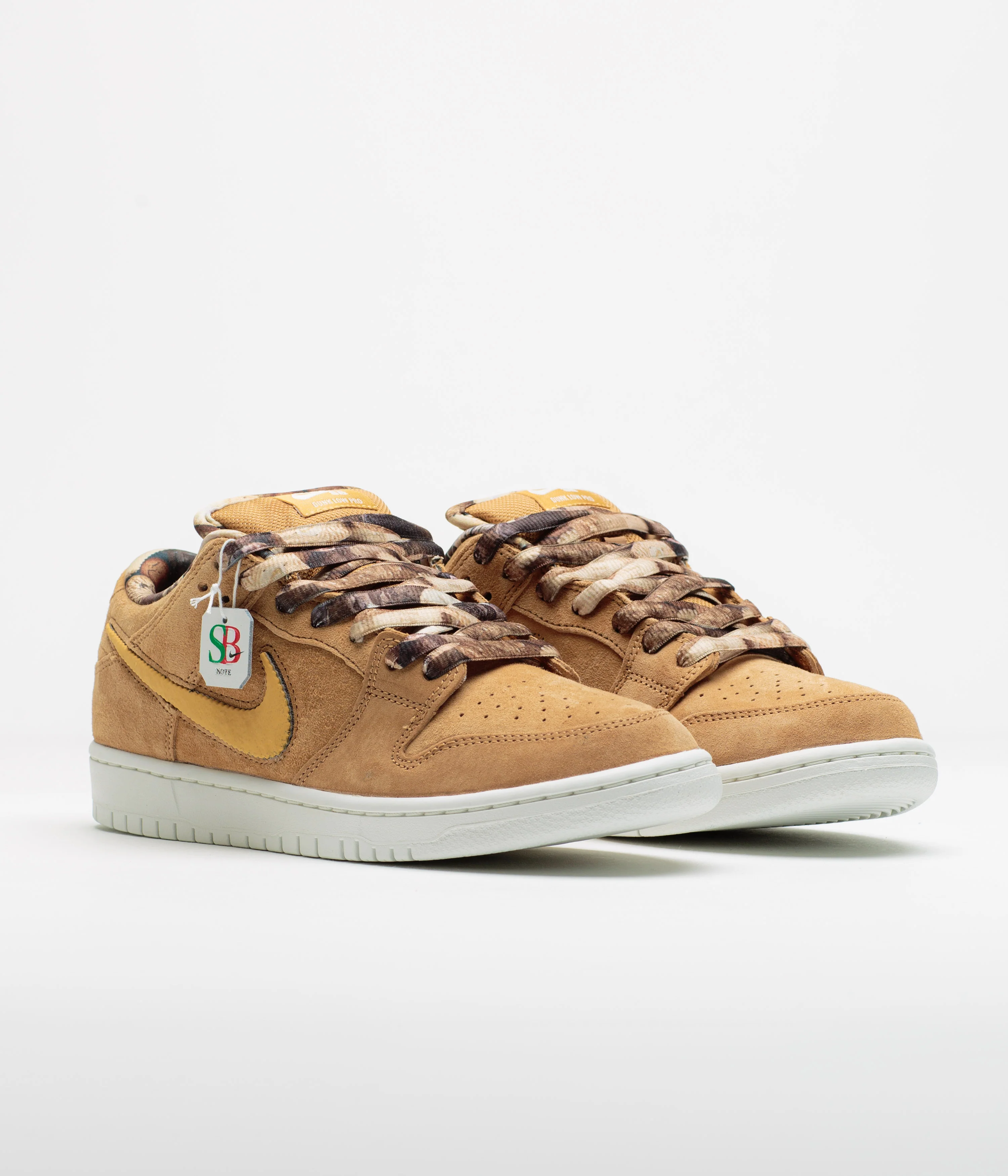 Nike SB x Note Dunk Low Pro ‘Brew And Biscuits' Shoes - Flax / Honeycomb - Summit White - Sail - Image 2