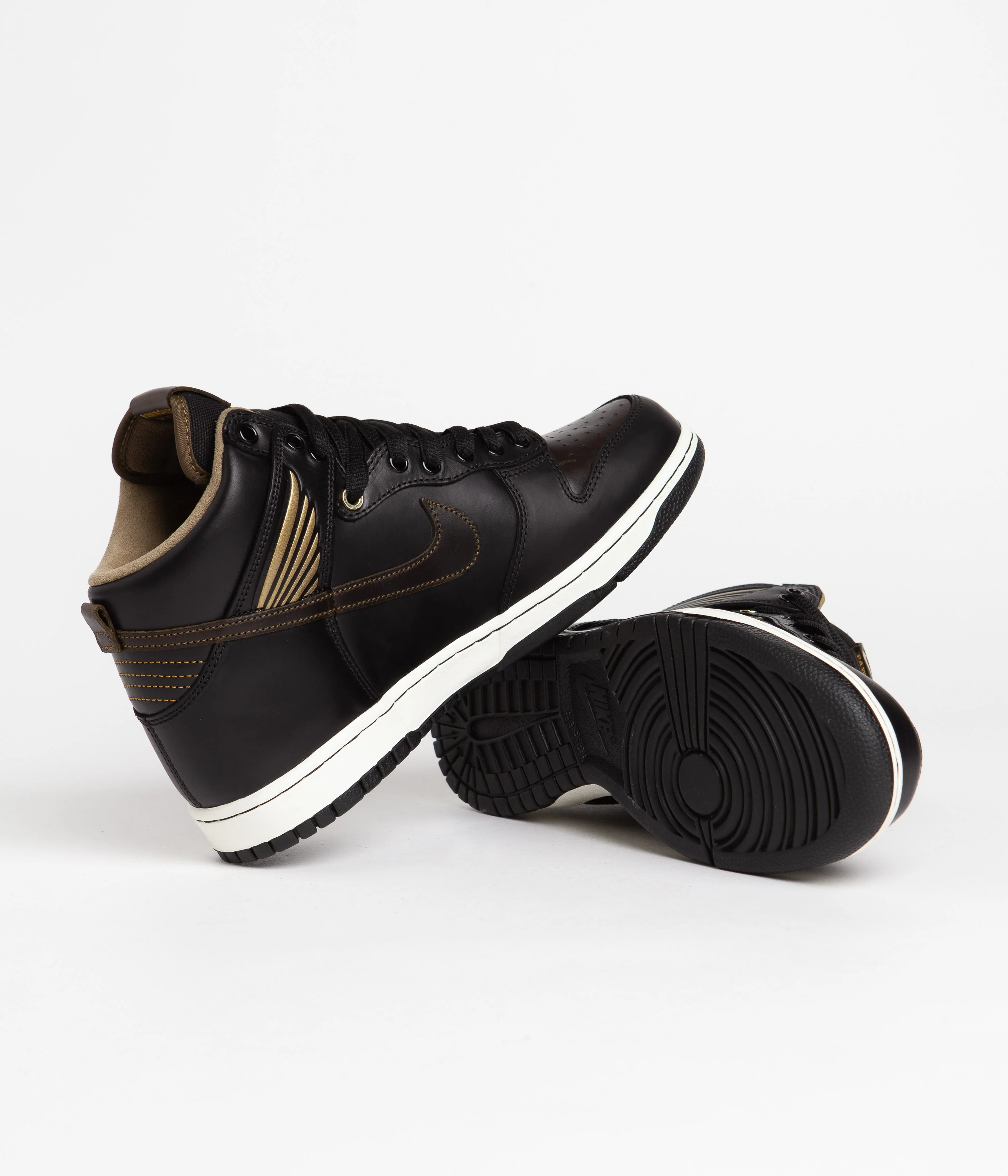 Nike SB x Pawnshop Dunk High OG Shoes - Black / Black - Metallic Gold - Image 5