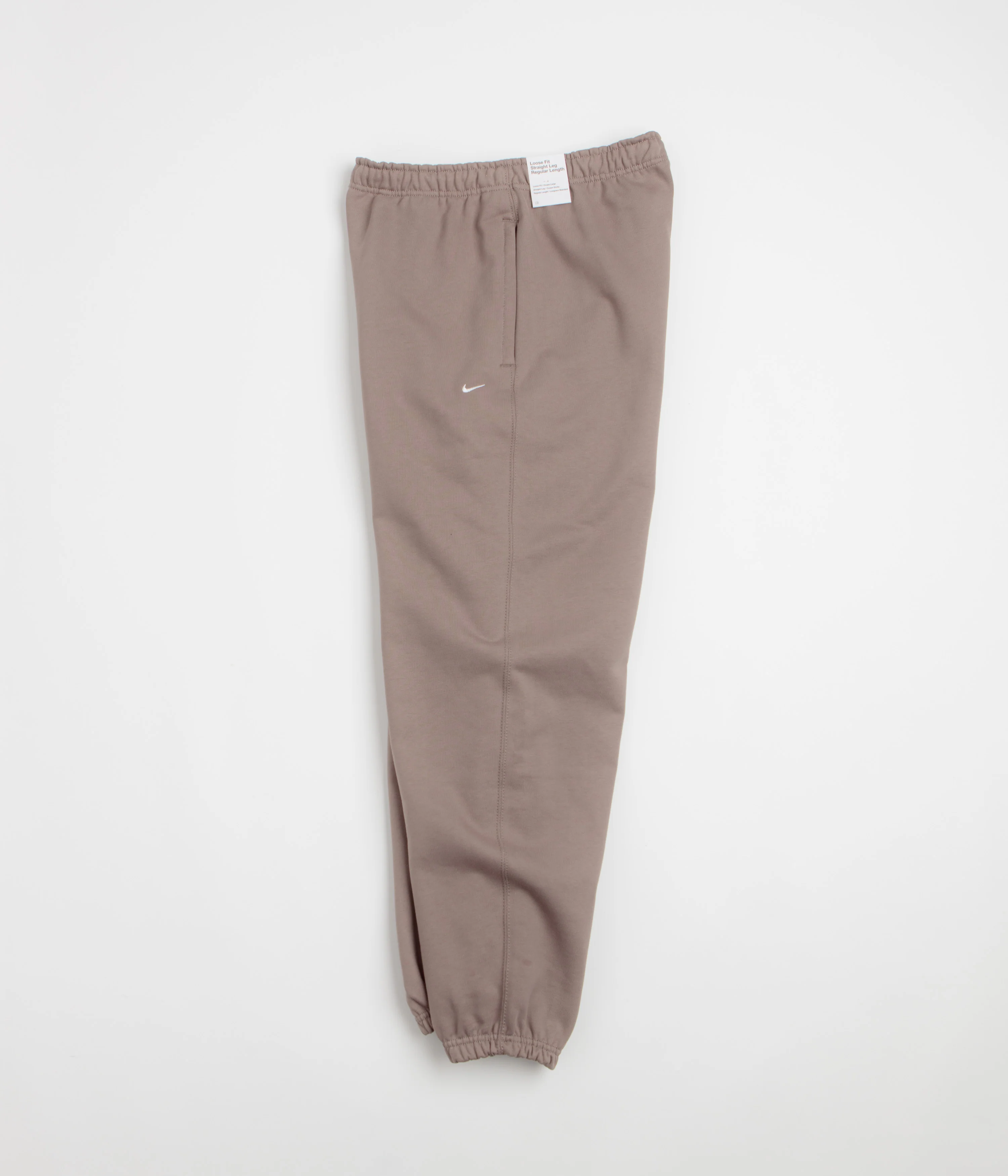 Nike Solo Swoosh Cuffed Sweatpants - Mink Brown / Mink Brown / White - Image 2