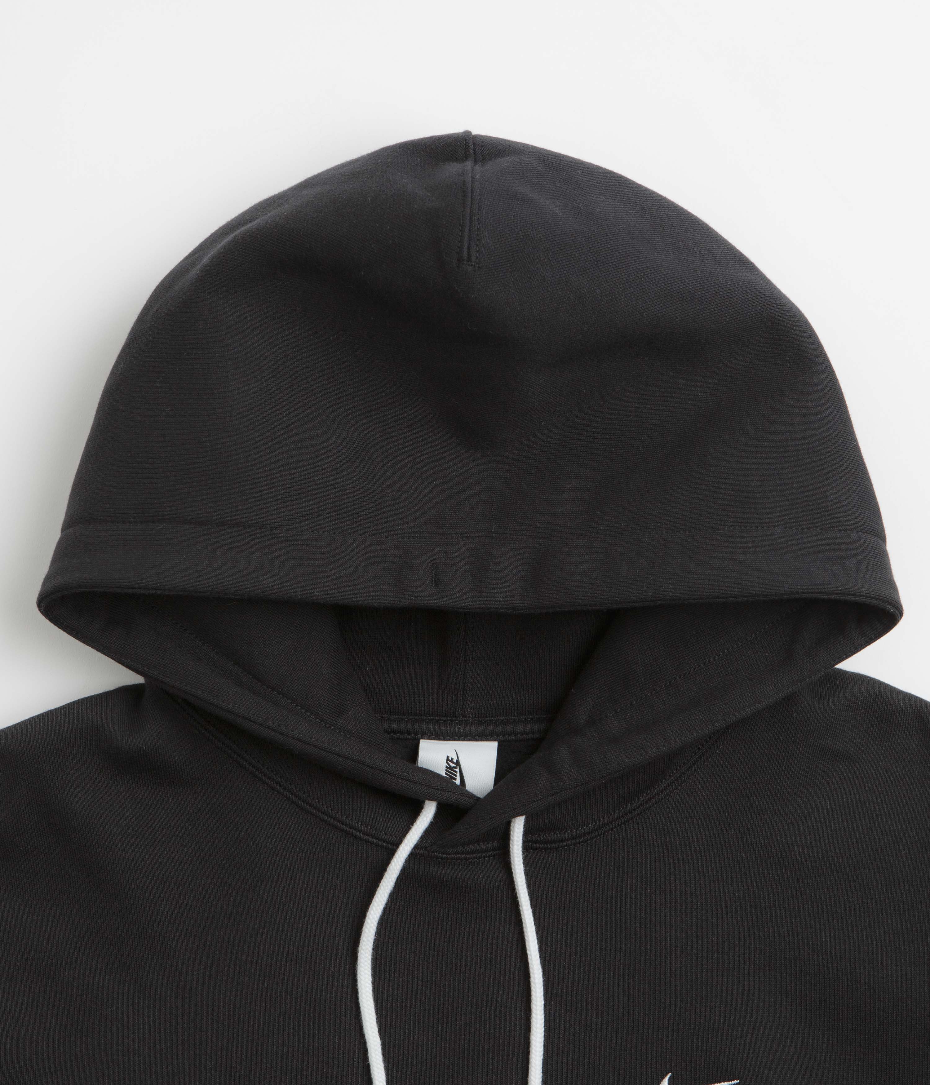 Nike Solo Swoosh Hoodie - Black / White - Image 2