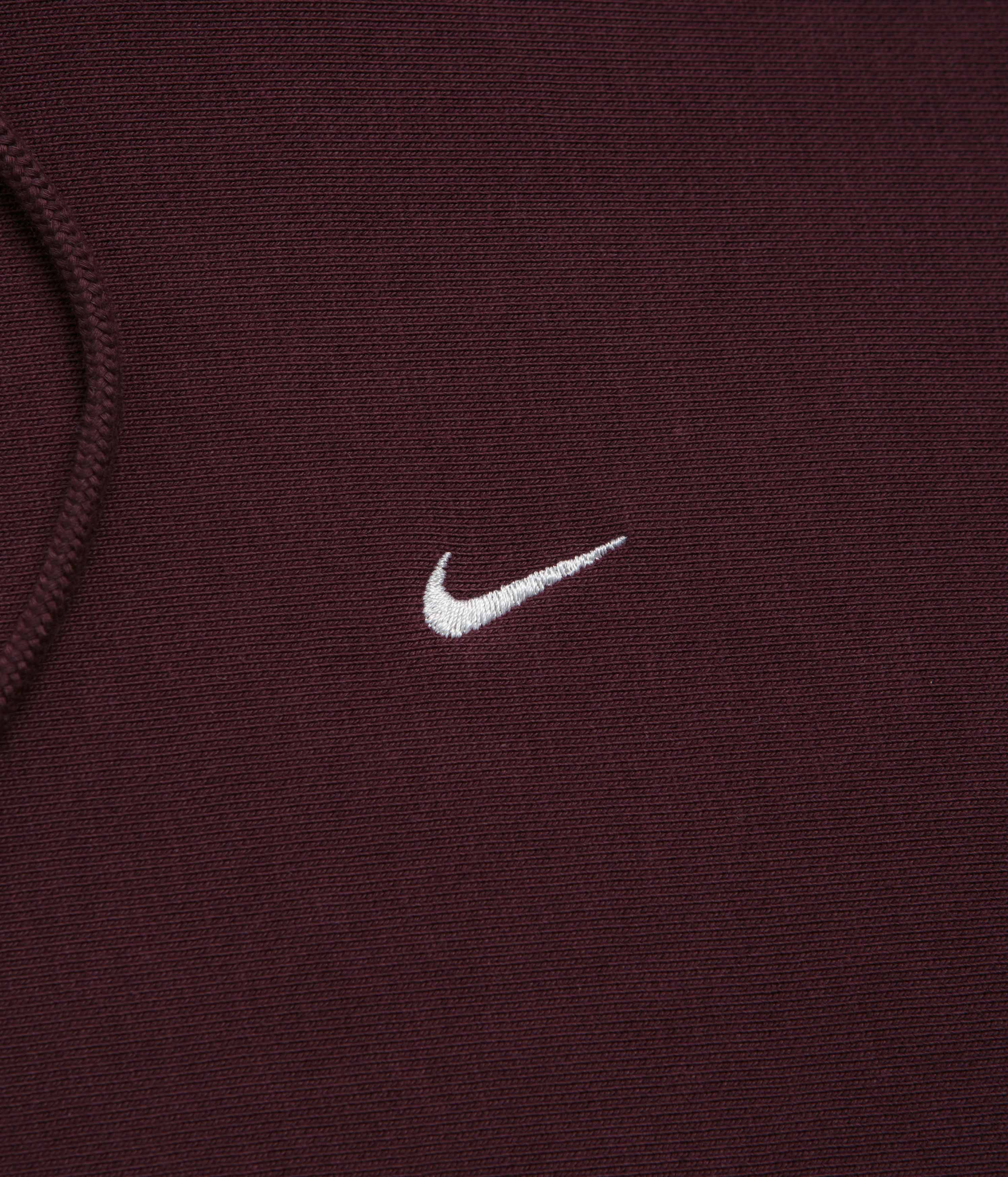 Nike Solo Swoosh Hoodie - Burgundy Crush / Burgundy Crush / White - Image 2