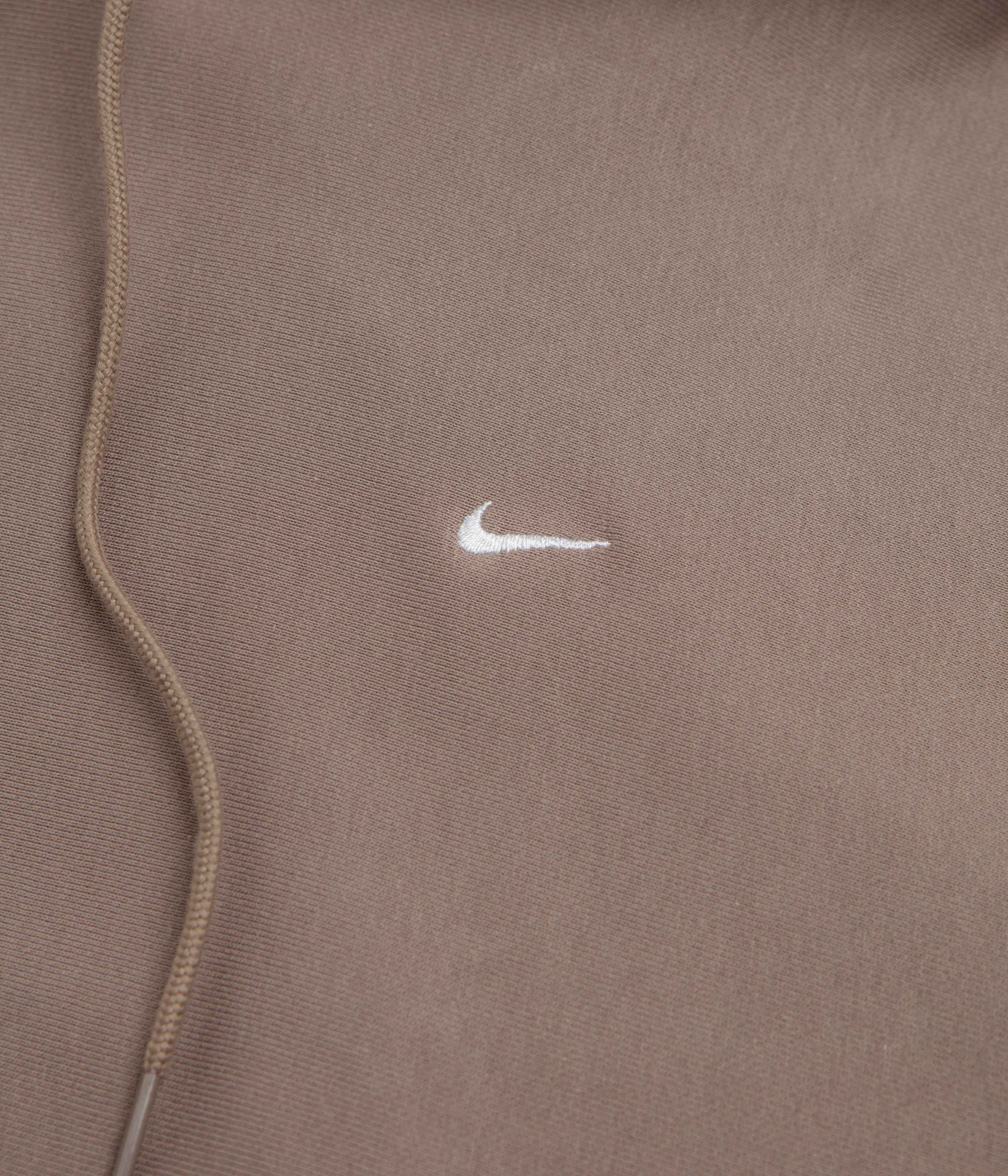 Nike Solo Swoosh Hoodie - Mink Brown / Mink Brown / White - Image 3