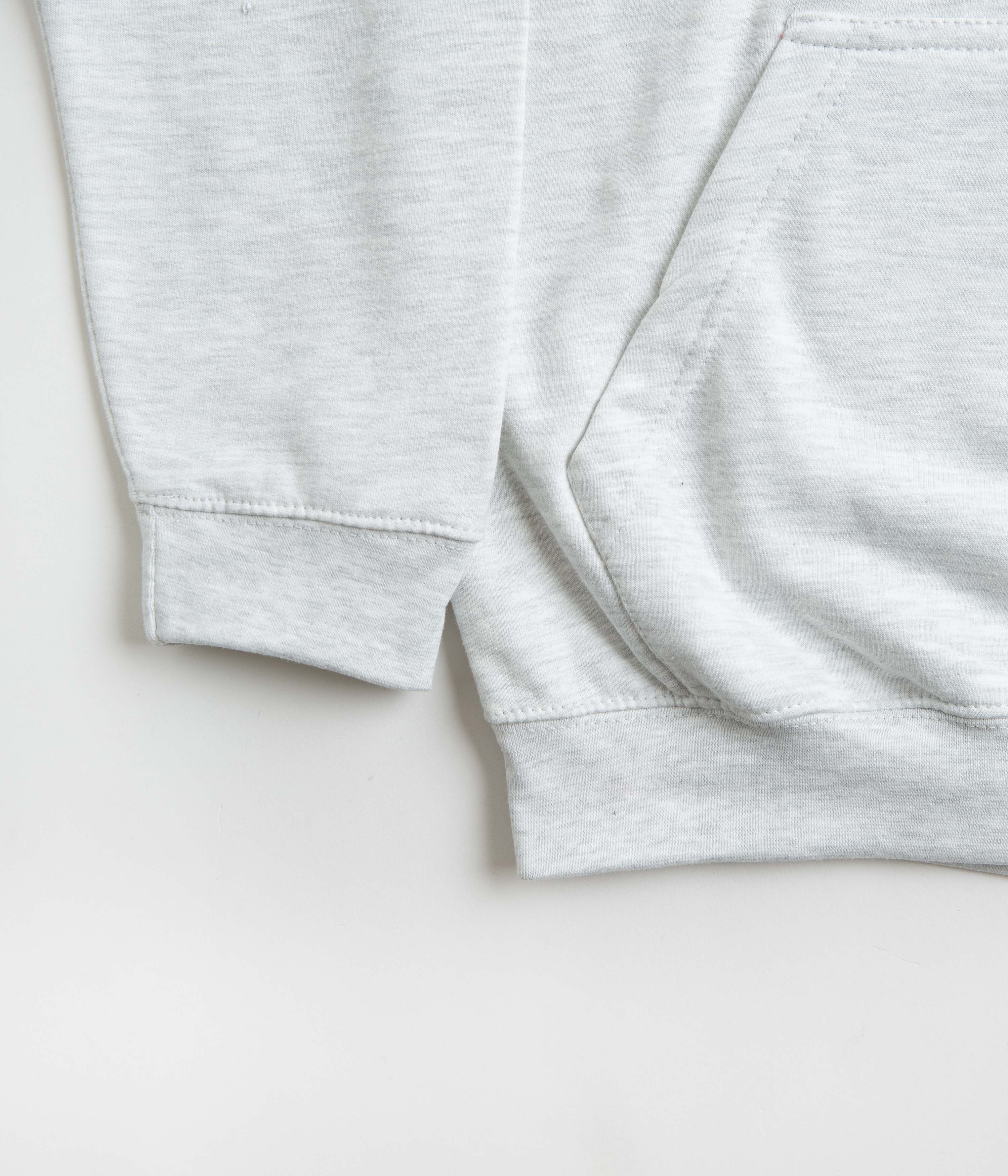 North N Logo Hoodie - Ash / Crimson - Image 3