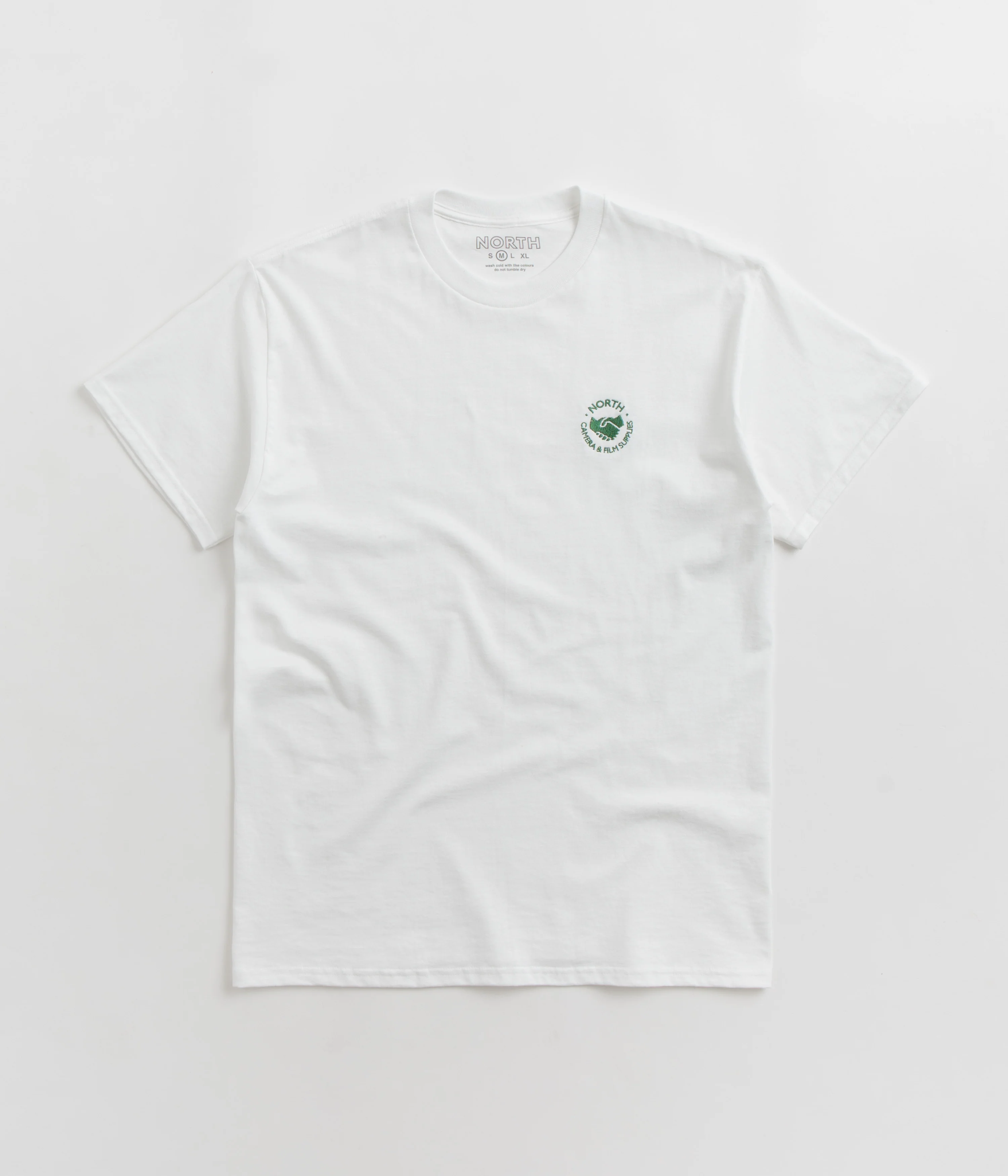 North Supplies Logo Embroidered T-Shirt - White / Green