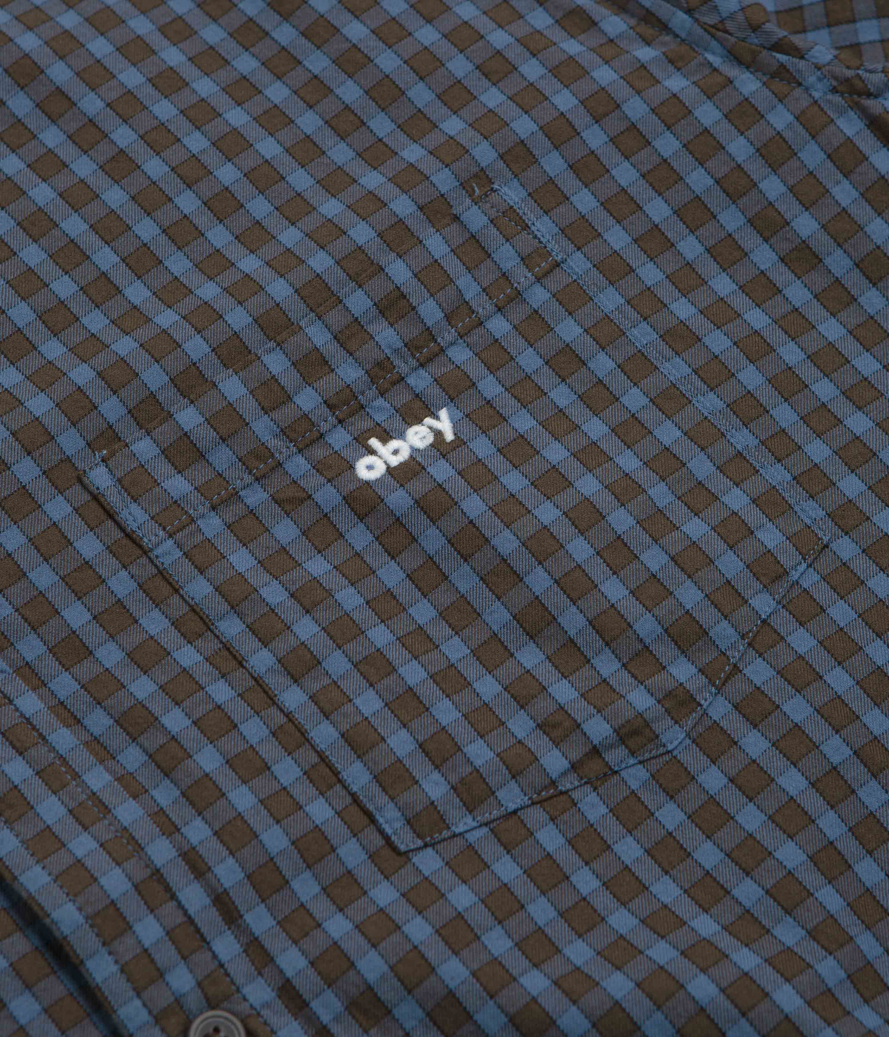 Obey Bigwig Otis Short Sleeve Shirt - Dull Blue Multi - Image 3