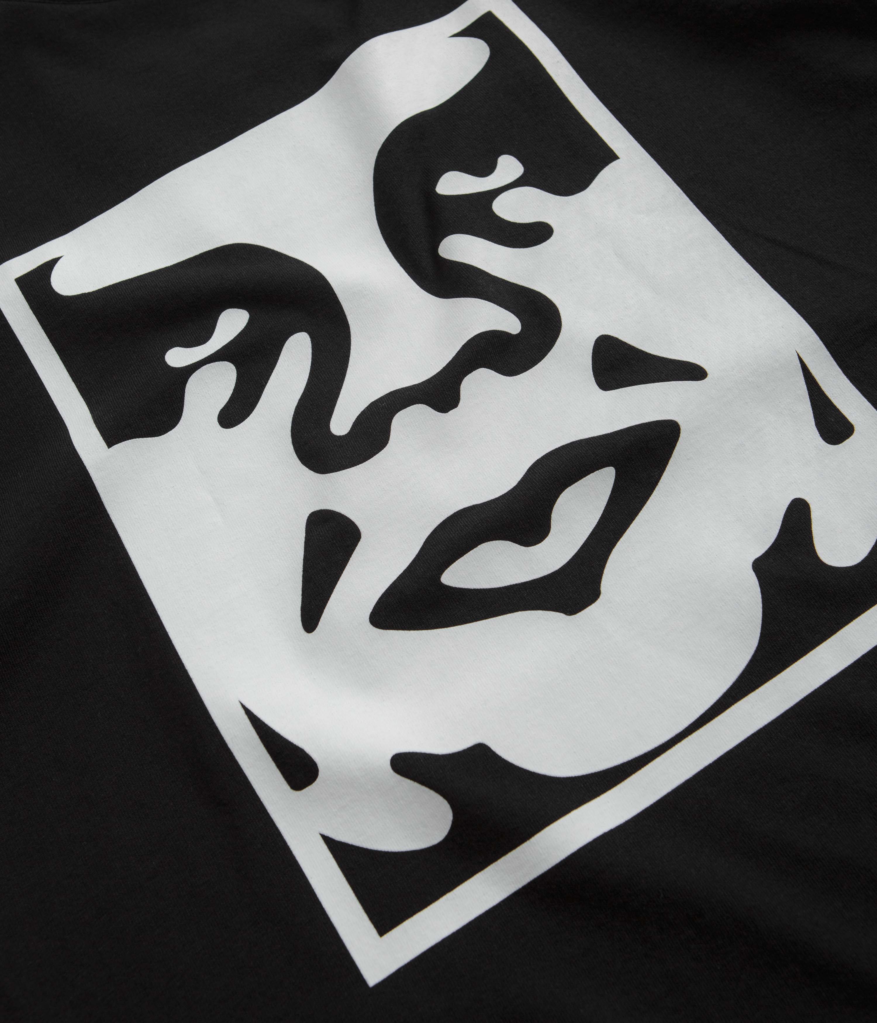 Obey Bold Icon Heavyweight T-Shirt - Jet Black - Image 5