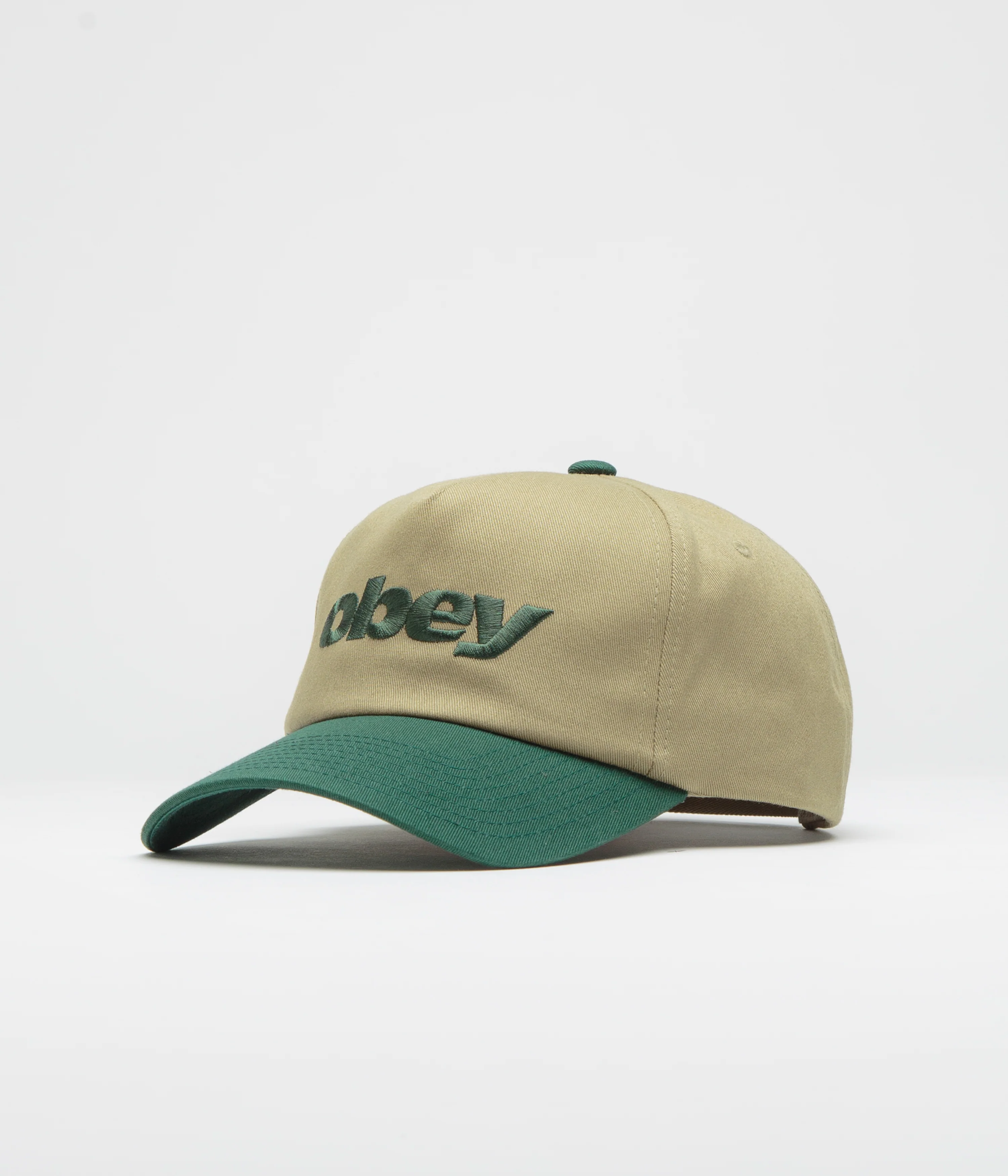 Obey Delta 5 Panel Cap - Khaki Multi
