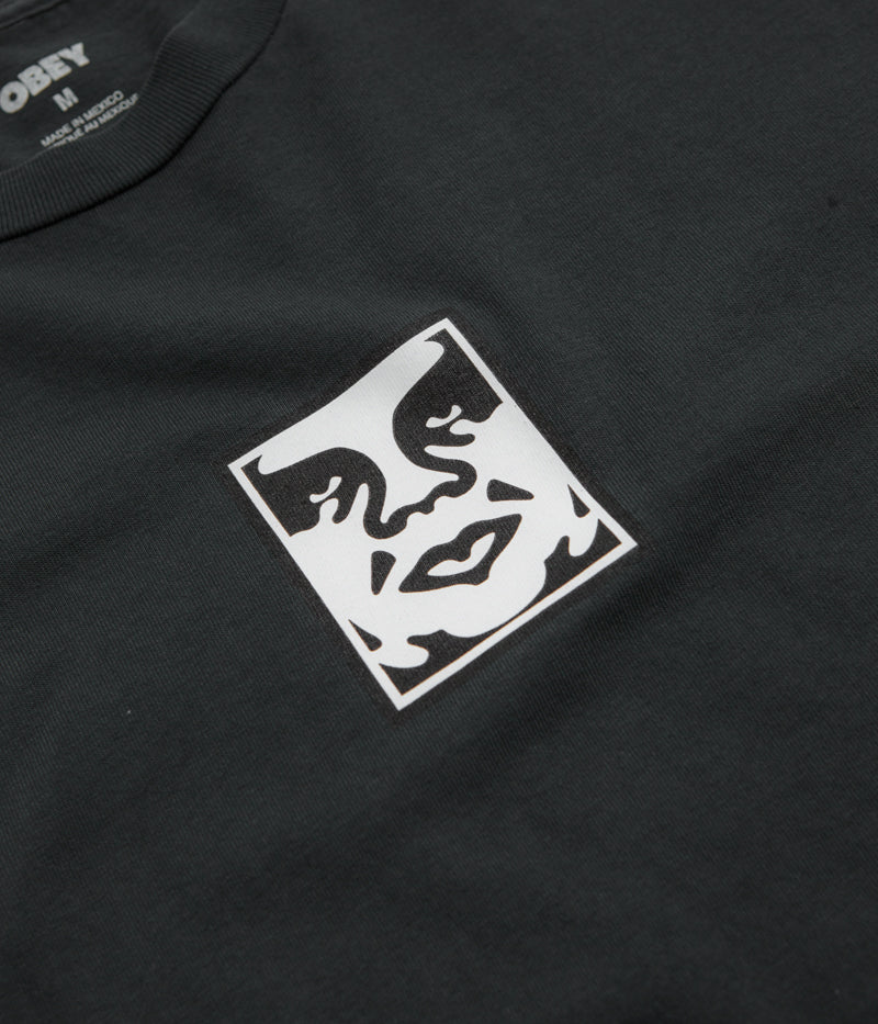 Obey Icon Face T-Shirt - Pigment True Vintage Black - Image 2