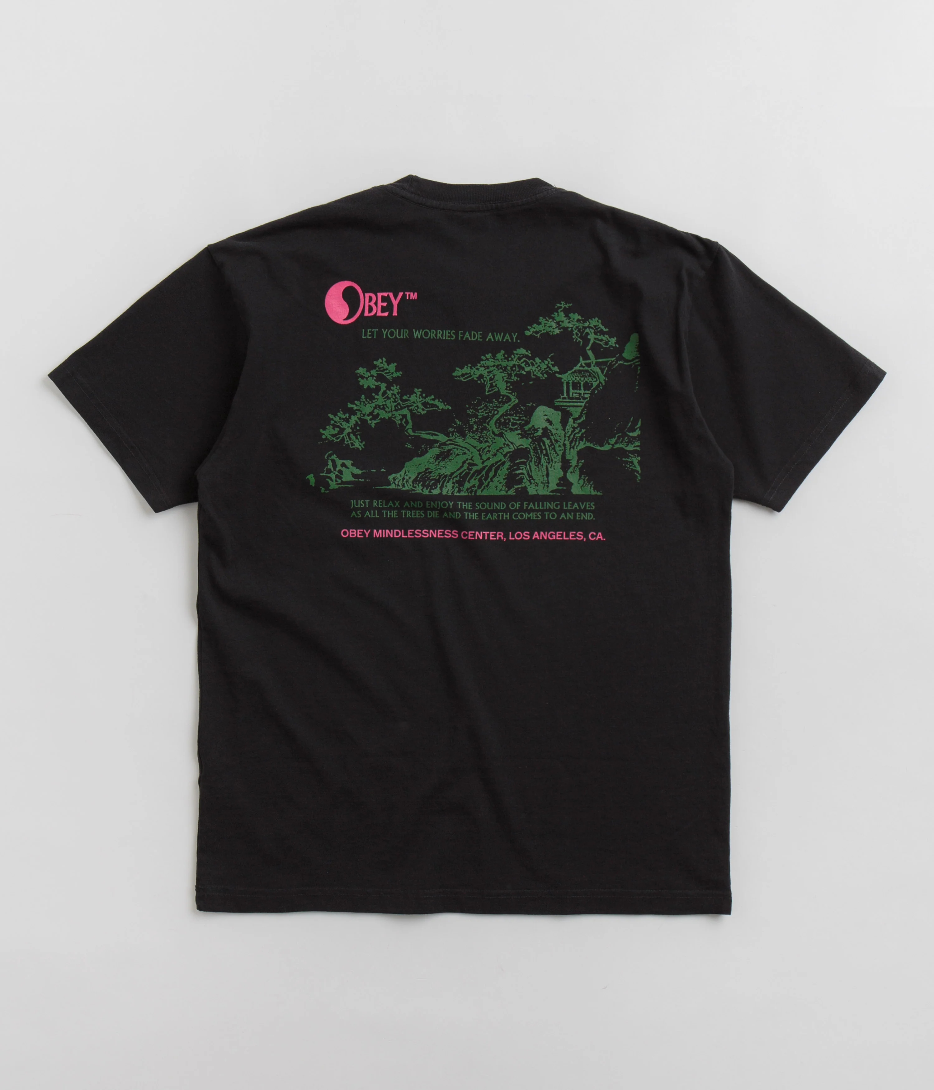Obey Let Your Worries Fade Away T-Shirt - Vintage Black