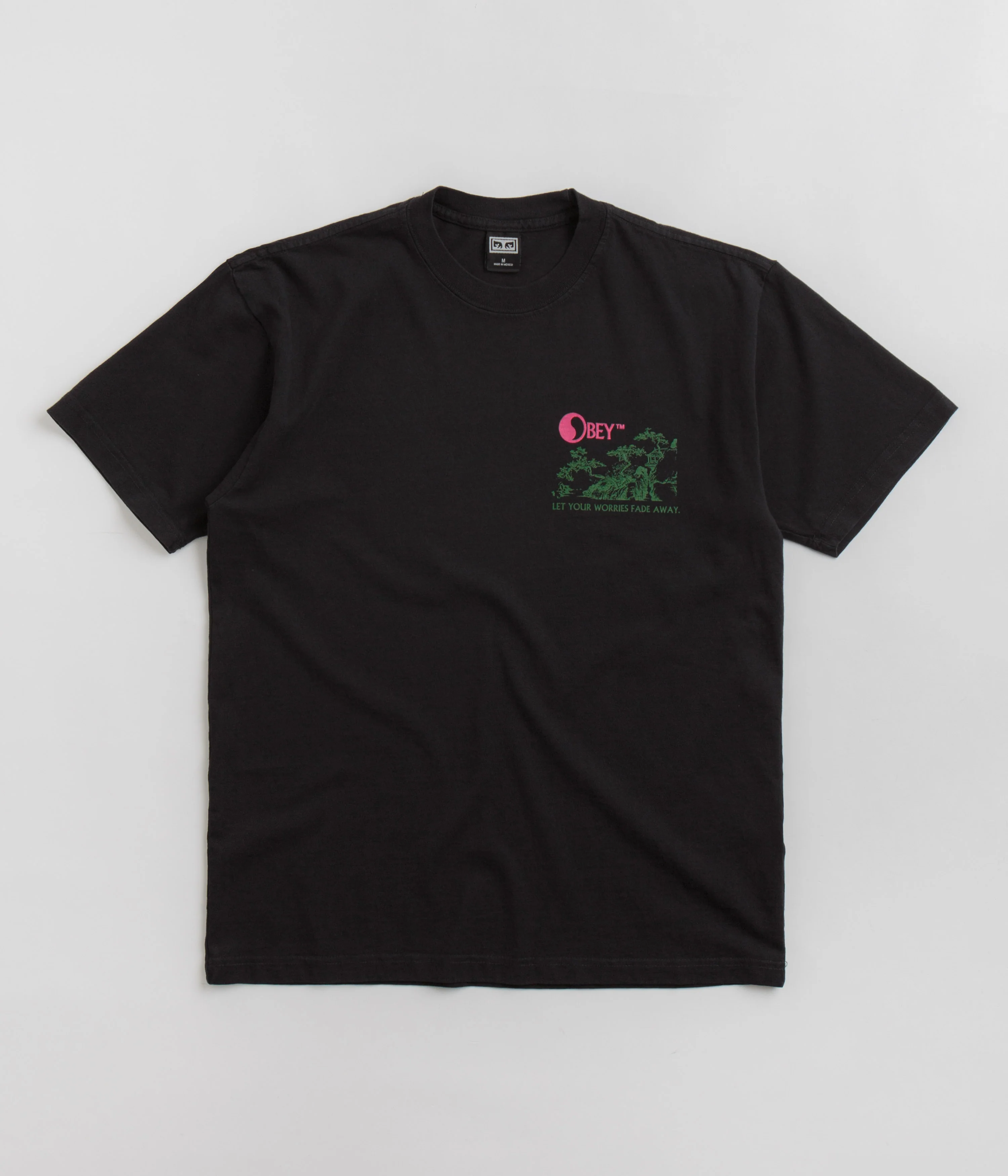 Obey Let Your Worries Fade Away T-Shirt - Vintage Black - Image 2