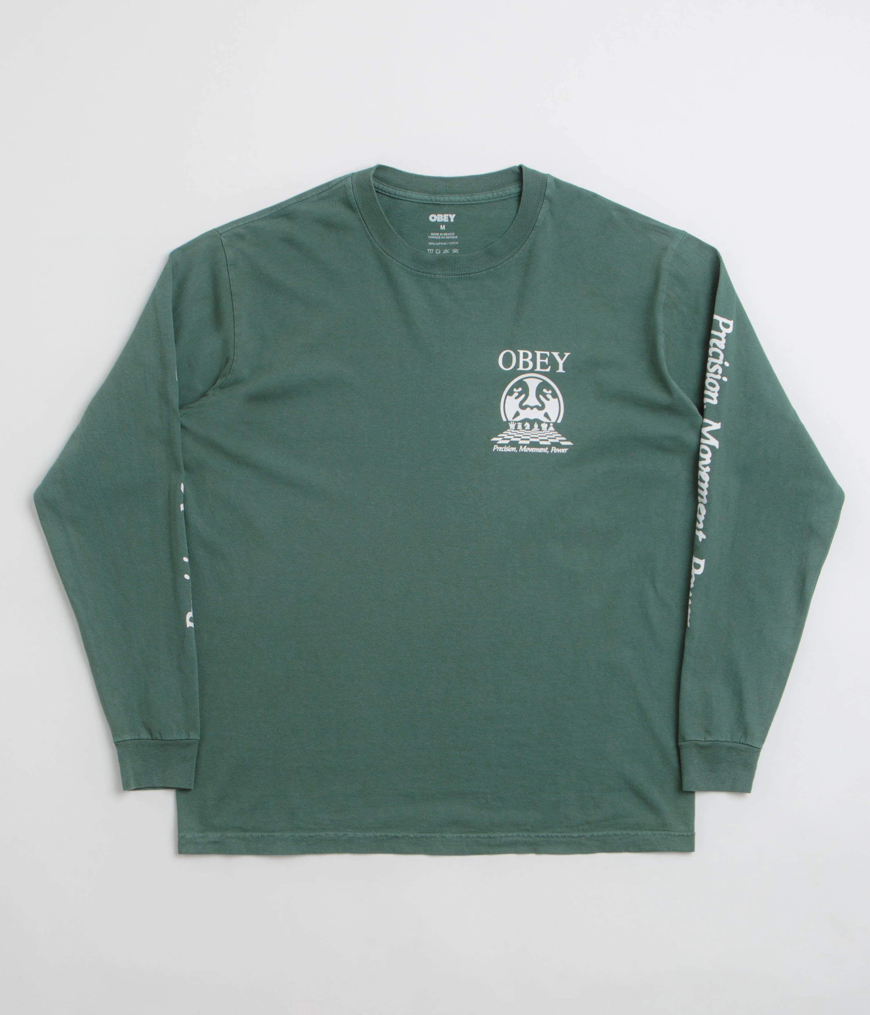 Obey Precision Long Sleeve T-Shirt - Pigment Rainforest - Image 2