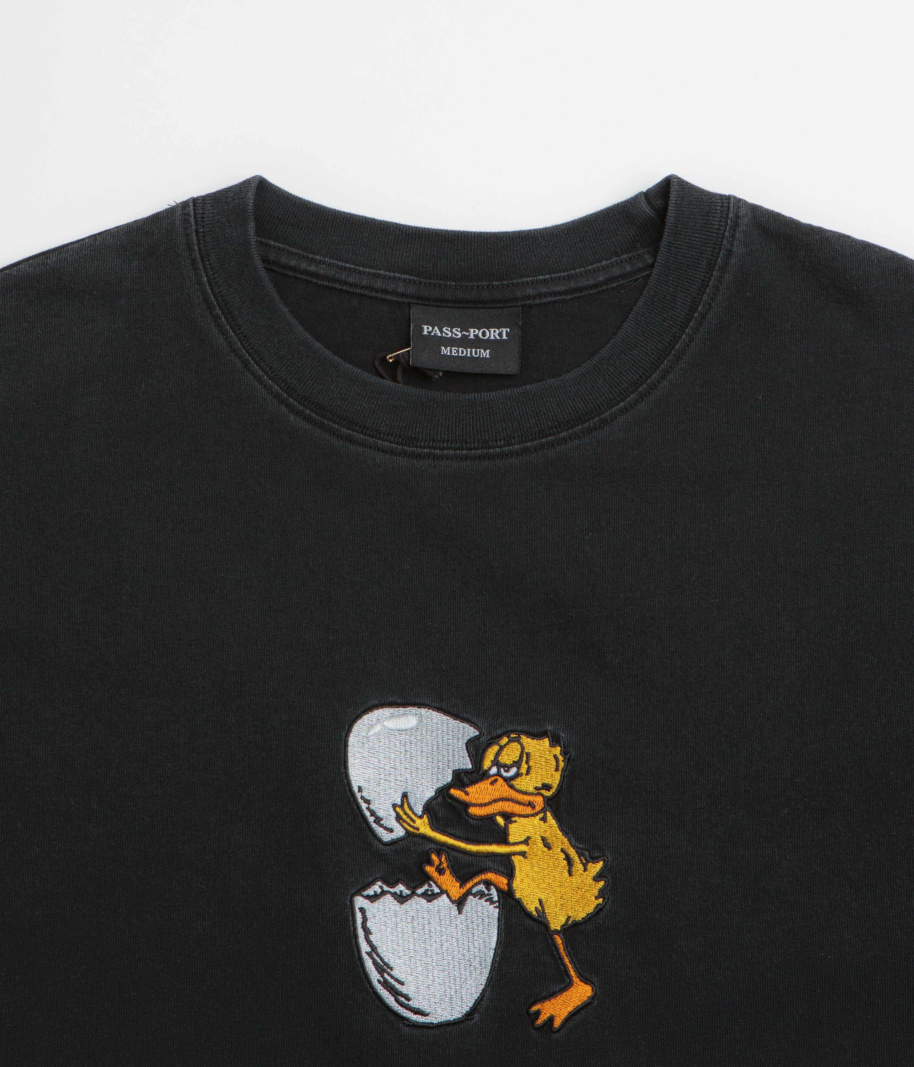 Pass Port Over It T-Shirt - Washed Black - Image 2
