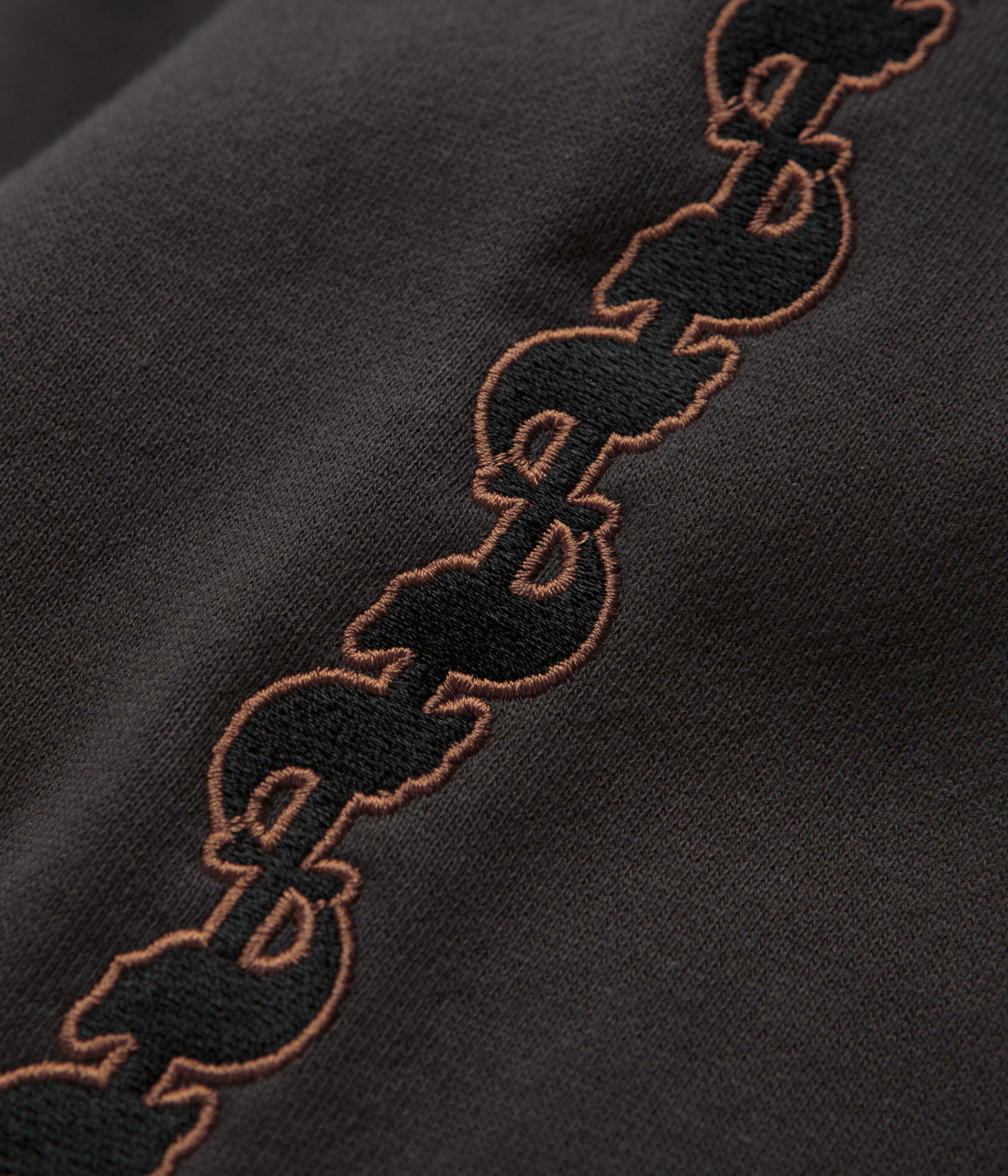Pass Port Pattoned Crewneck Sweatshirt - Tar - Image 5