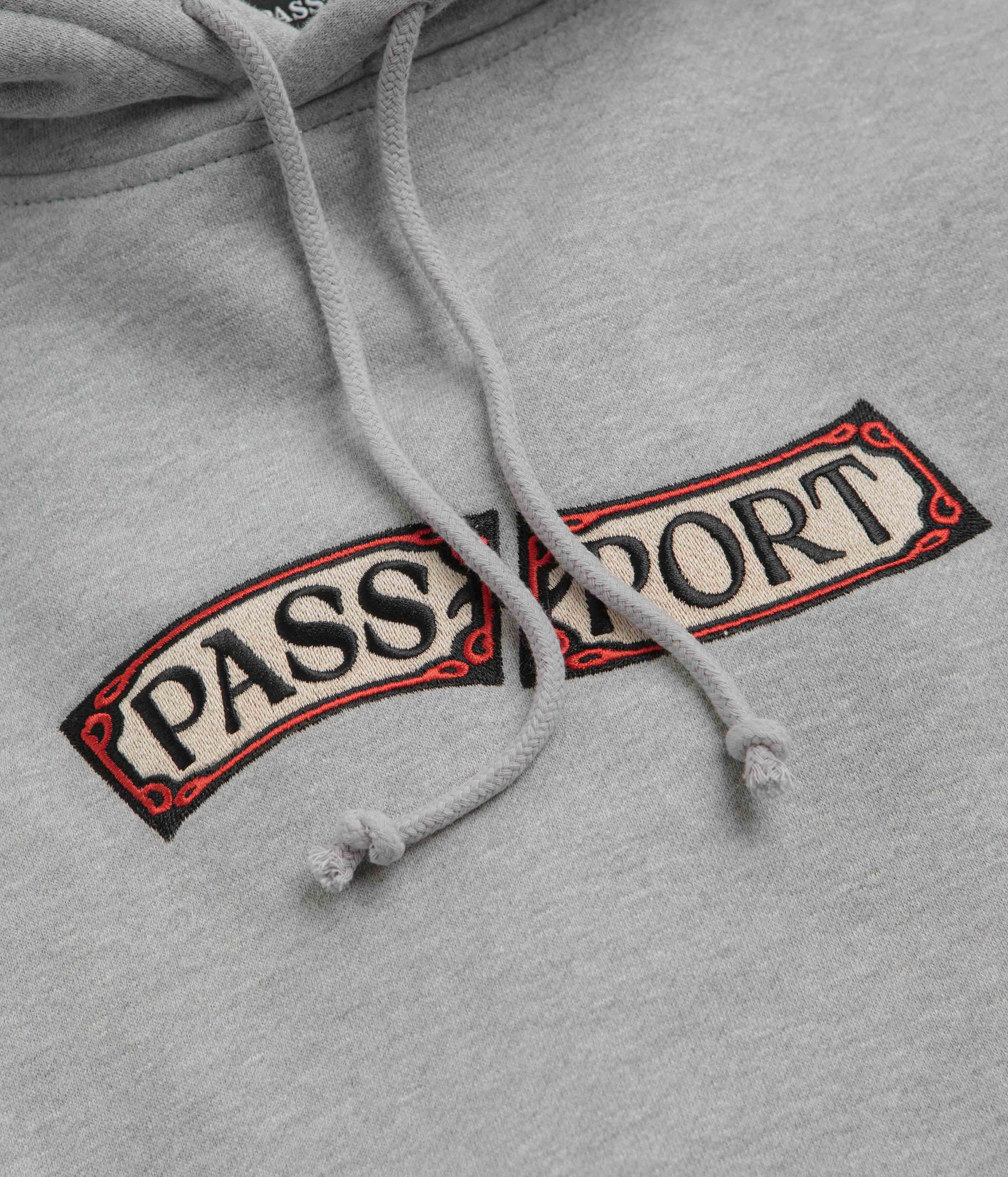 Pass Port Red Flag Hoodie - Ash - Image 4