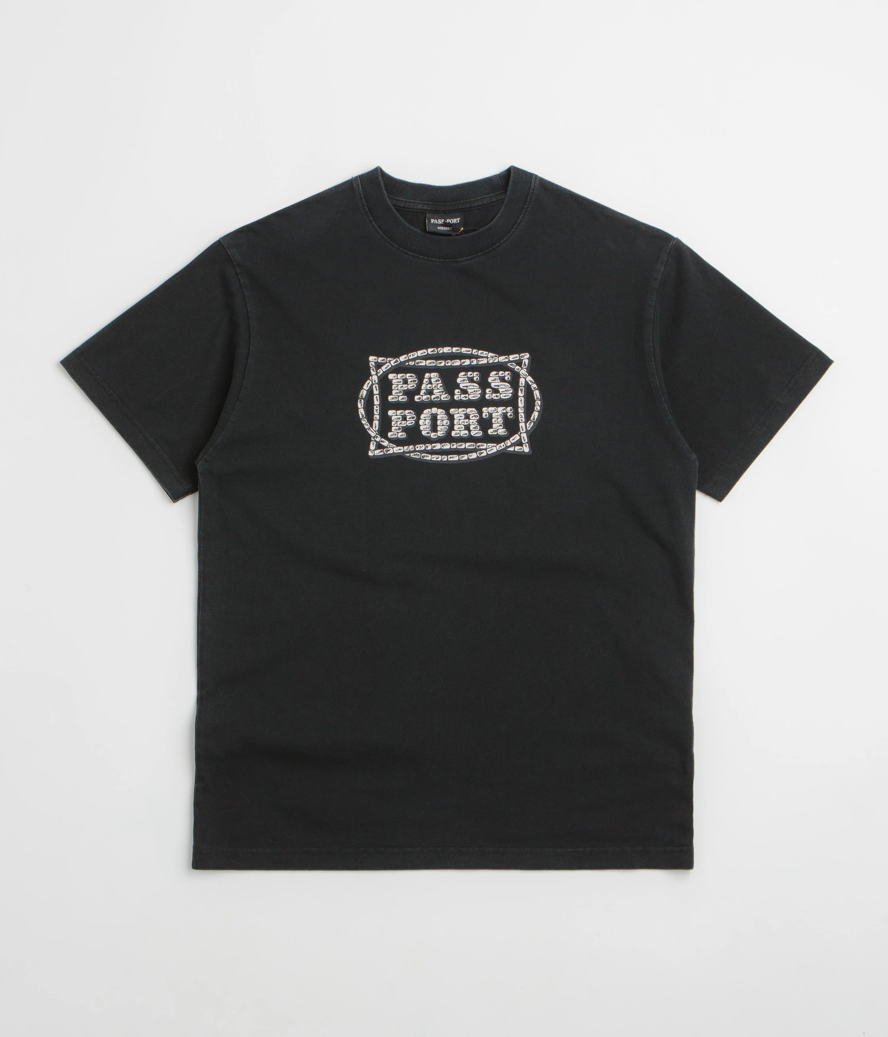 Pass Port Stone Circle T-Shirt - Washed Black