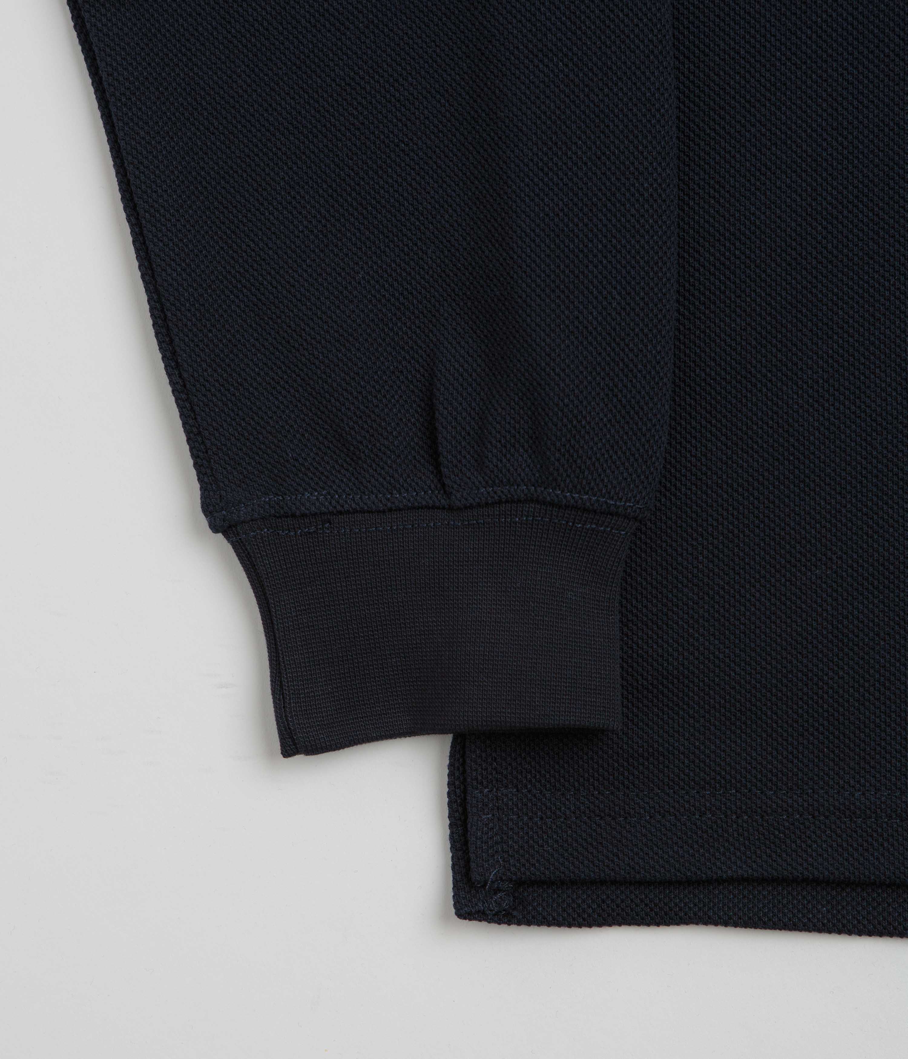 Pasteelo Pique Sports Long Sleeve T-Shirt - Navy - Image 6