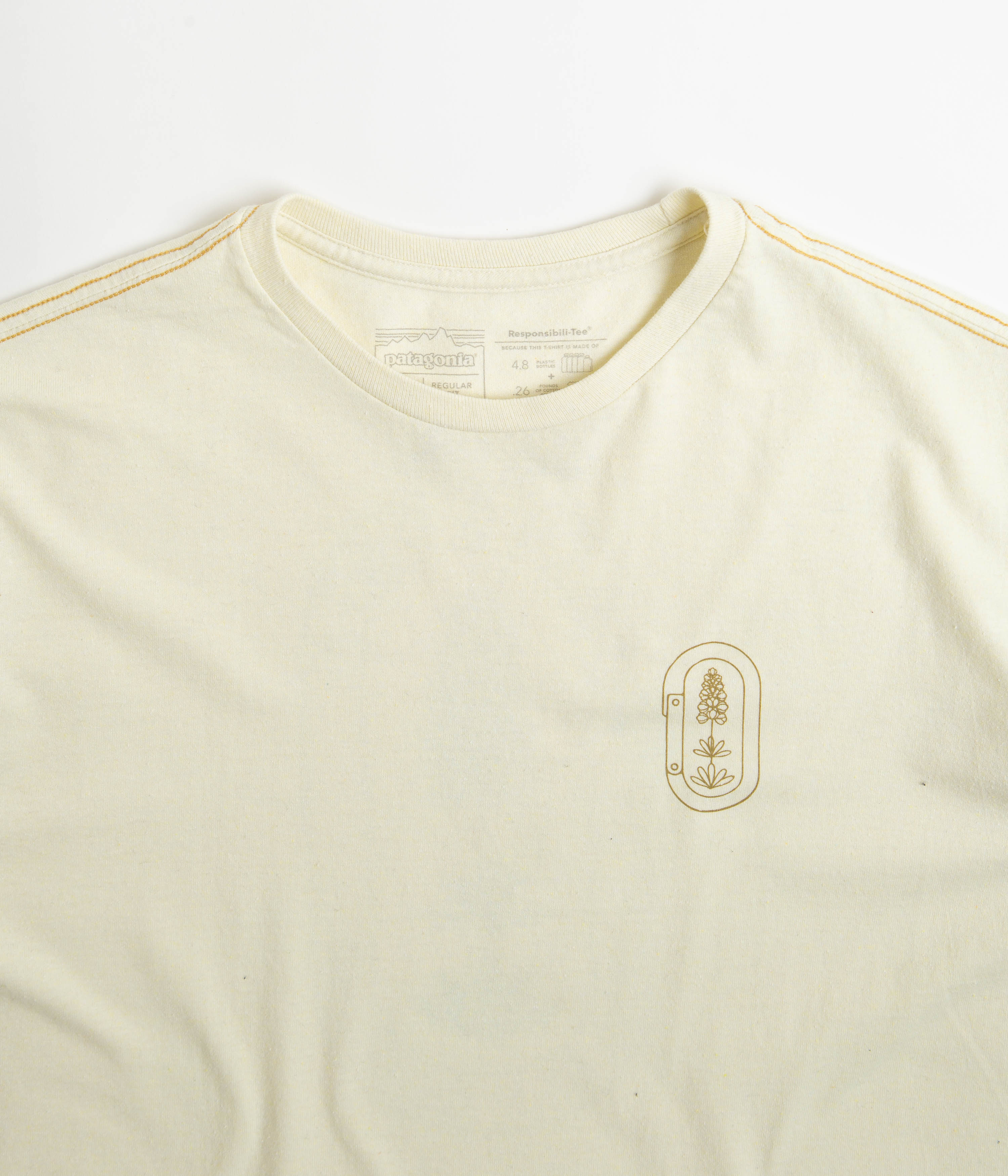 Patagonia Clean Climb Trade Responsibili-Tee T-Shirt - Clean Climb Bloom: Birch White - Image 3