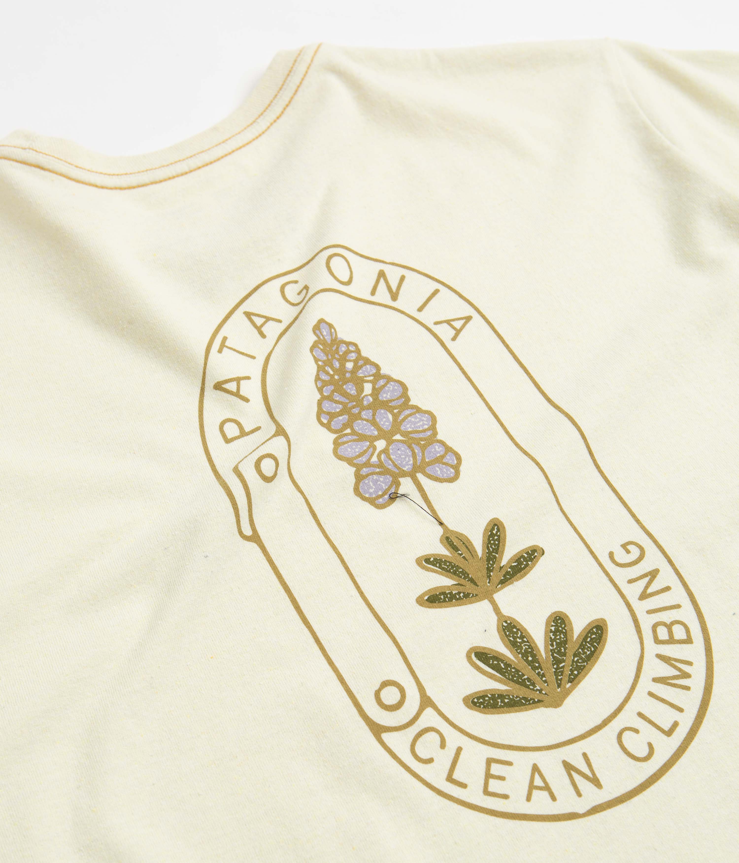 Patagonia Clean Climb Trade Responsibili-Tee T-Shirt - Clean Climb Bloom: Birch White - Image 5