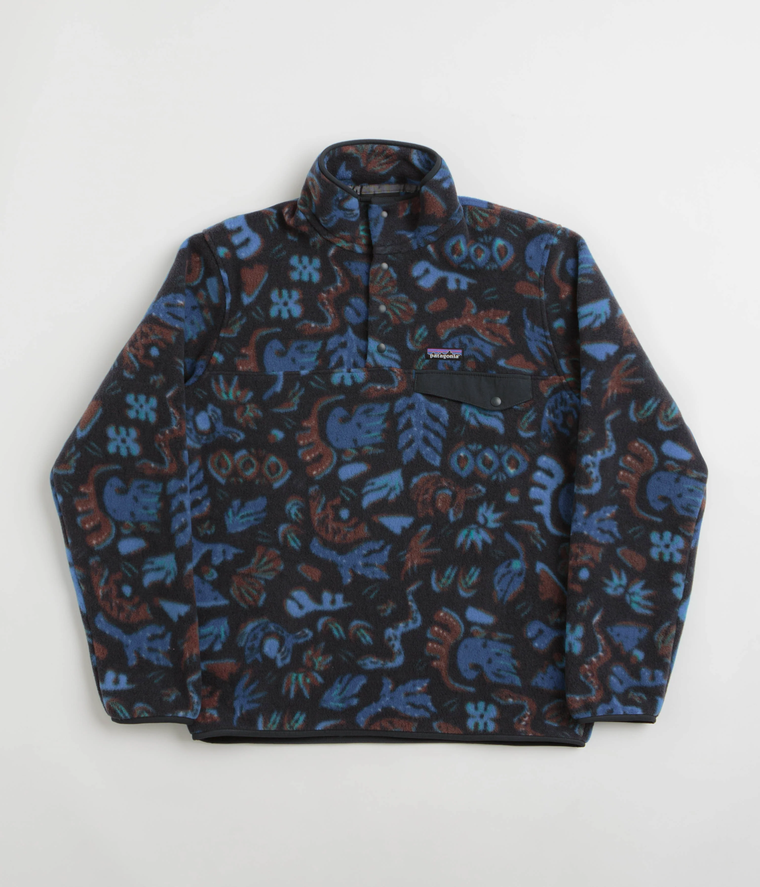 Patagonia Lightweight Synchilla Snap-T Fleece - Across Oceans: Pitch Blue