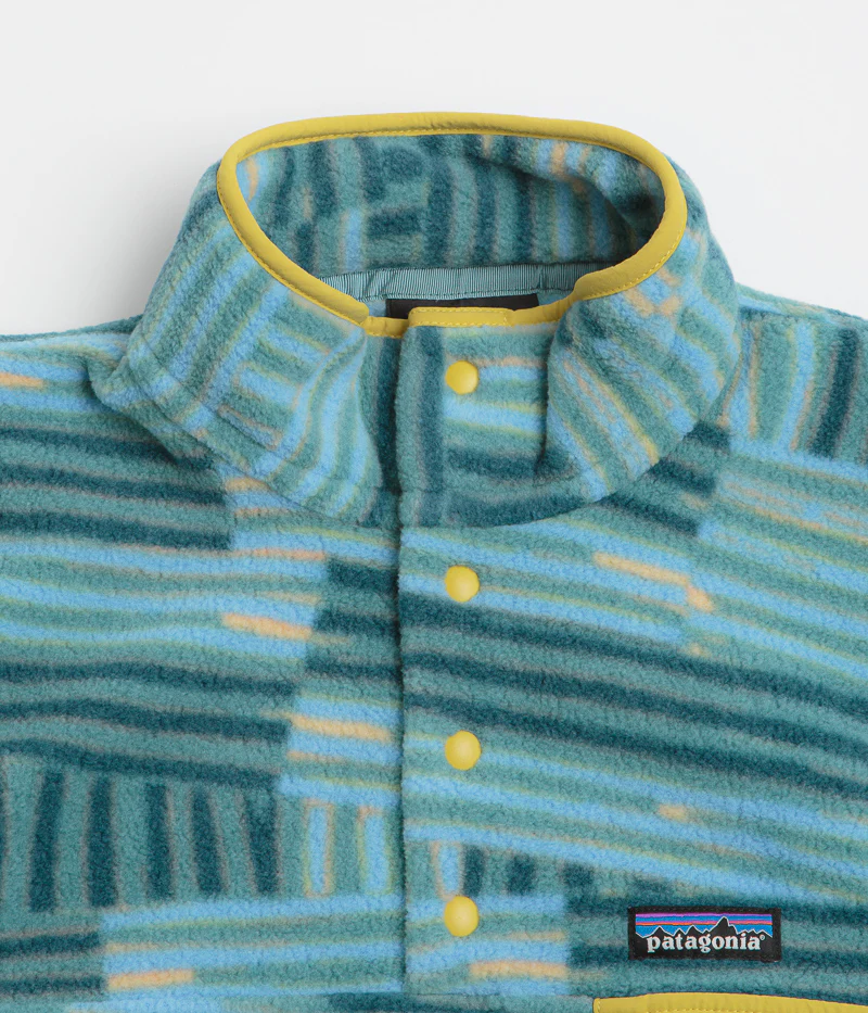 Patagonia Lightweight Synchilla Snap-T Fleece - Quilty Fitz: Wetland Blue - Image 3