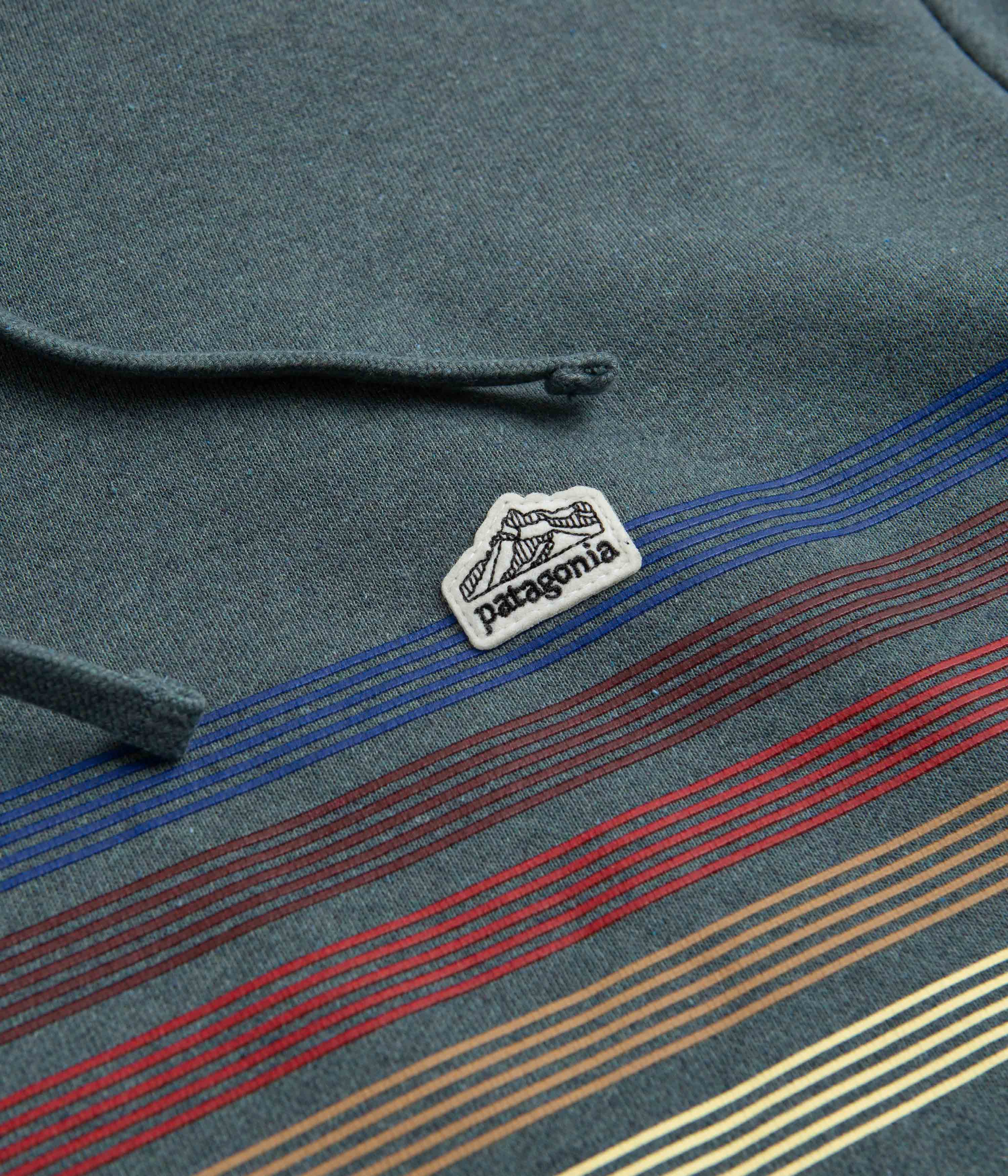Patagonia Line Logo Ridge Stripe Uprisal Hoodie - Nouveau Green - Image 3