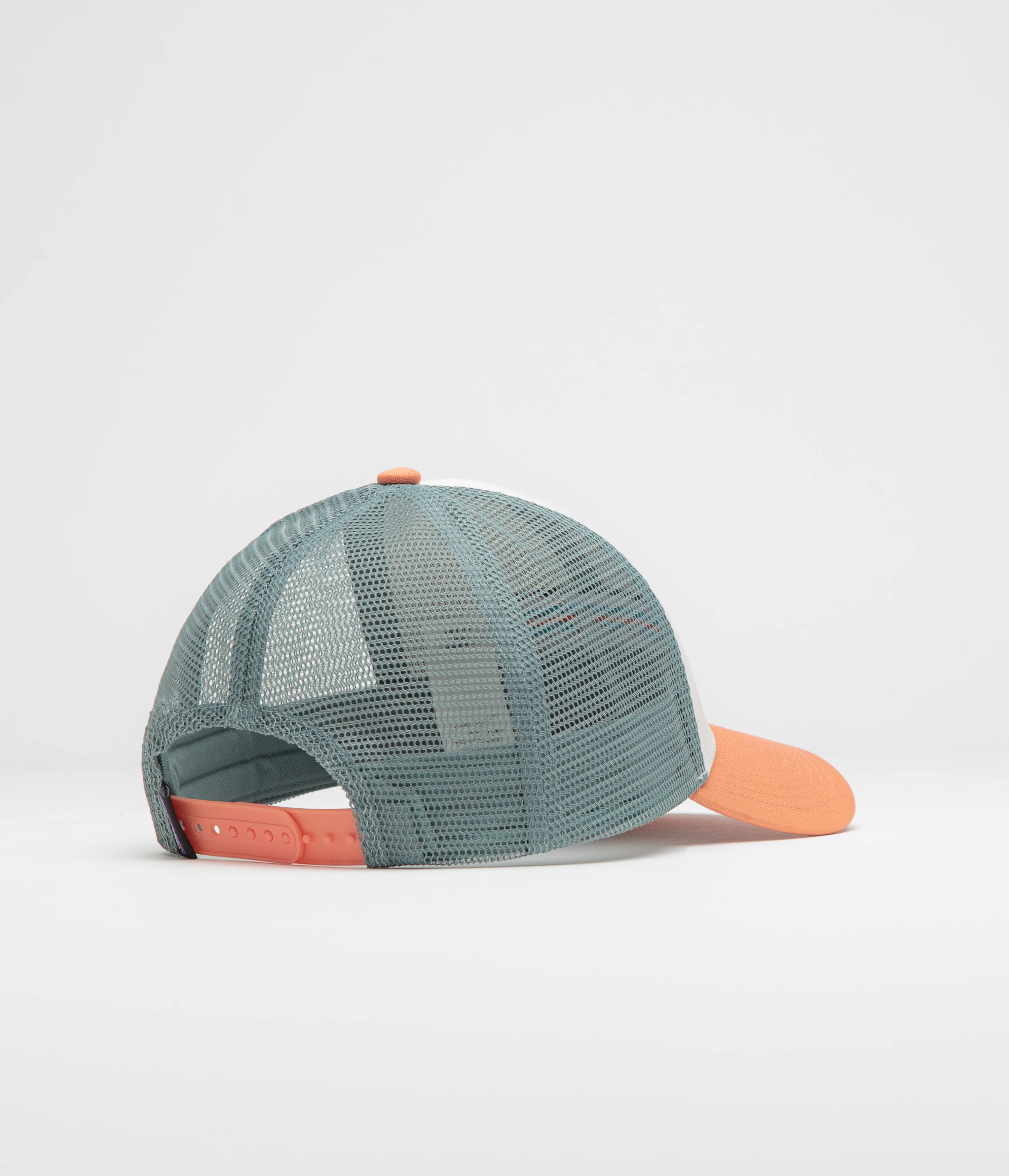 Patagonia P-6 Logo LoPro Trucker Cap - White / Peach Sherbet - Image 3