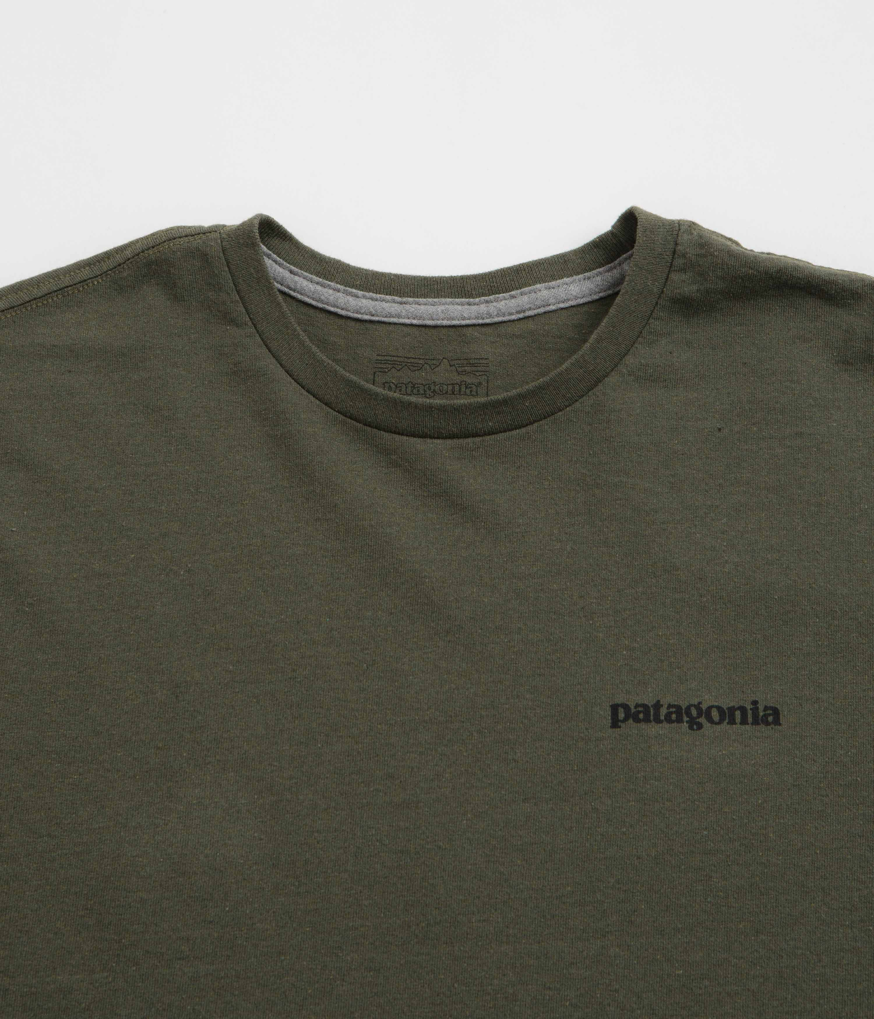 Patagonia P-6 Logo Responsibili-Tee Long Sleeve T-Shirt - Torrey Pine Green - Image 3