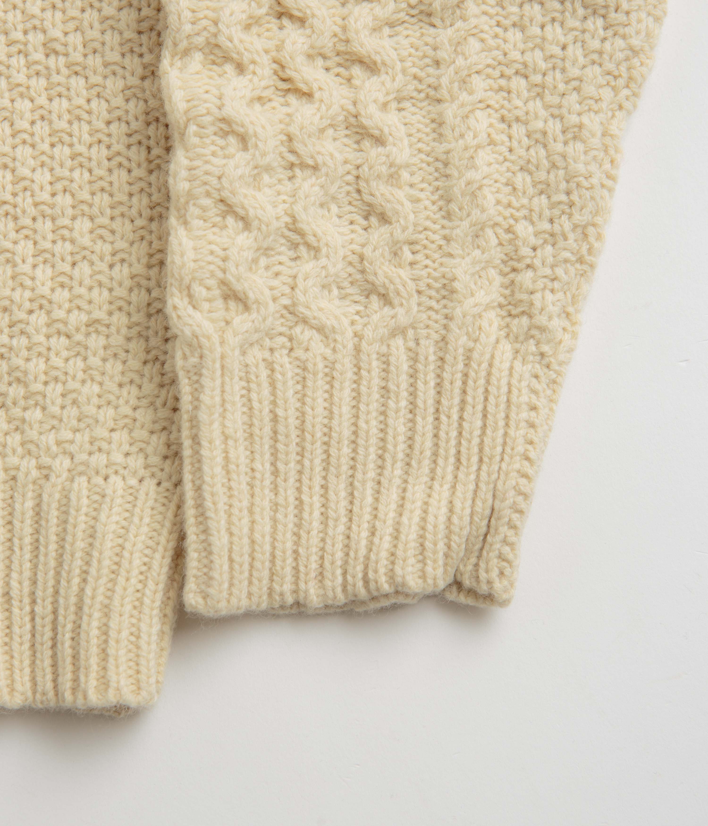 Patagonia Recycled Cable Knit Crewneck Sweatshirt - Natural - Image 4