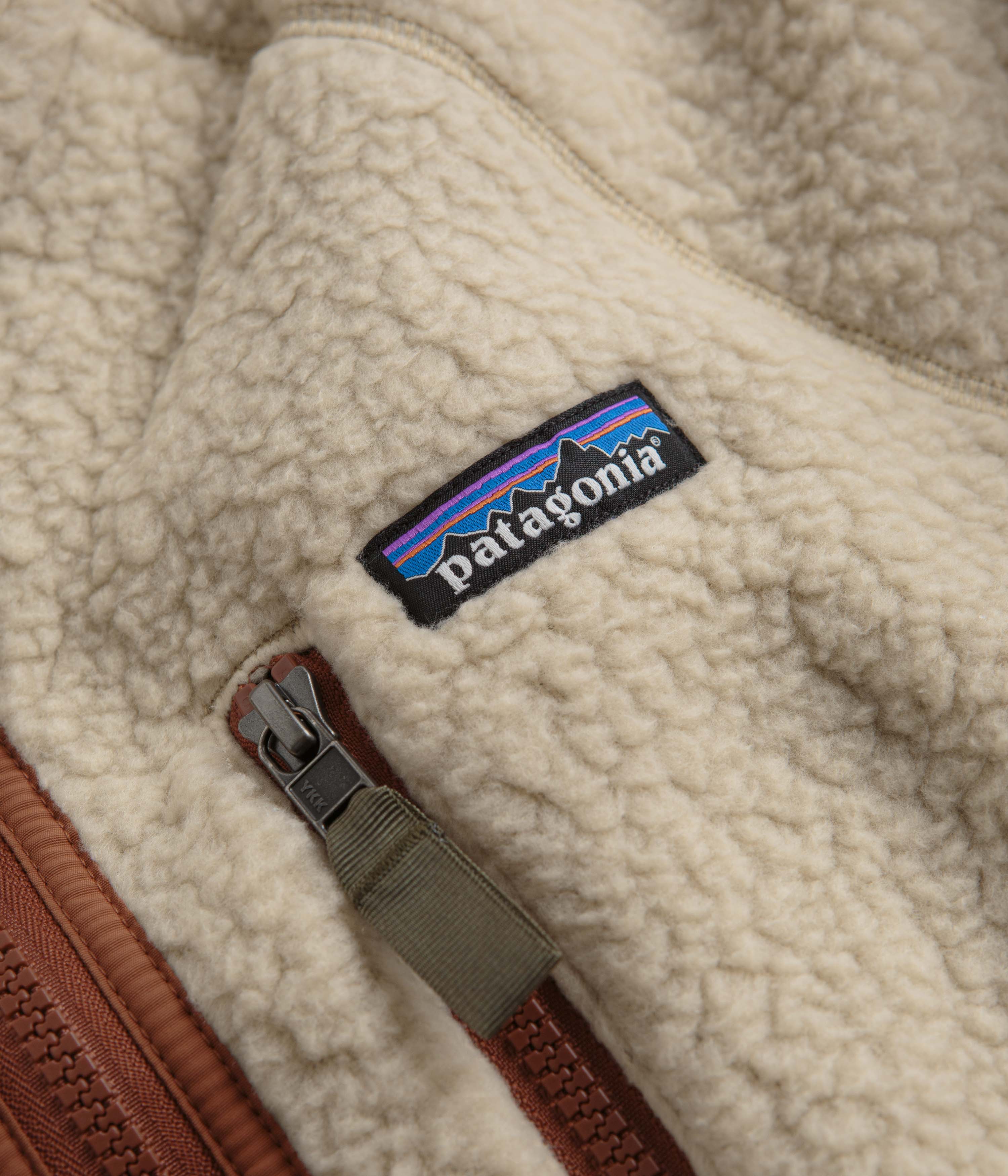 Patagonia Retro Pile Fleece Jacket - El Cap Khaki / Sisu Brown - Image 3