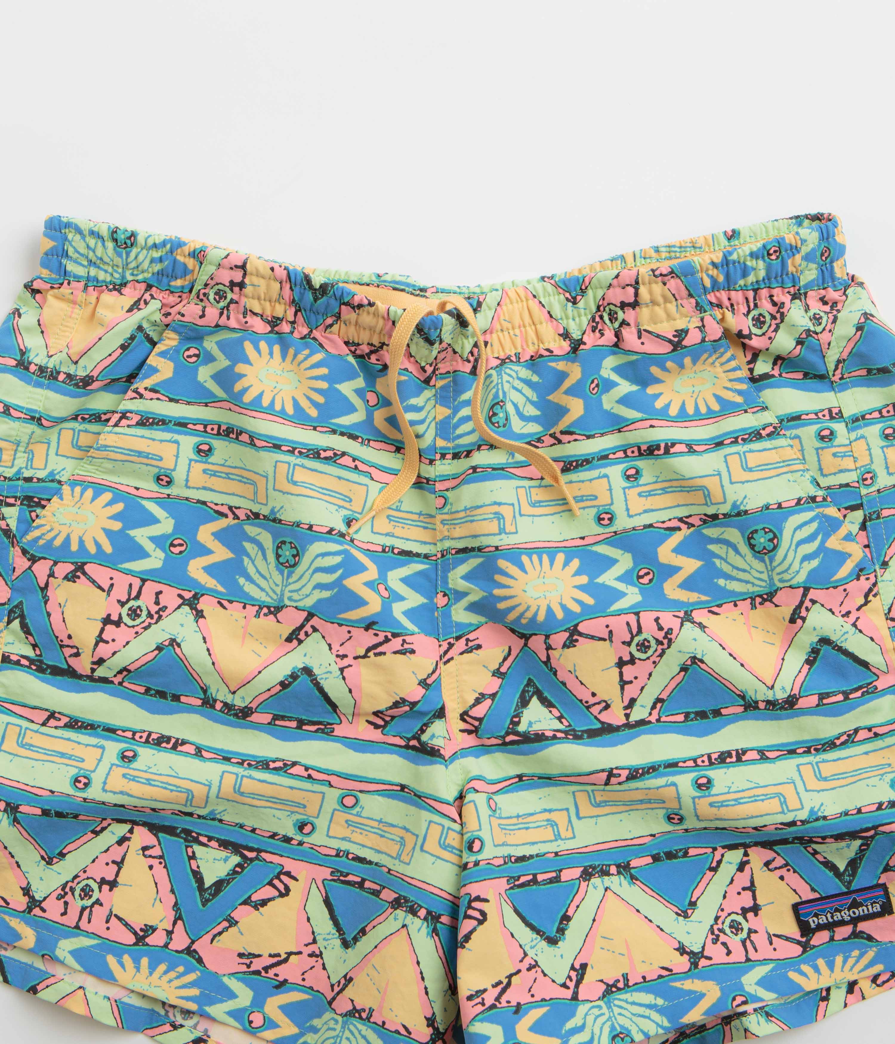 Patagonia Womens Baggies 5" Shorts - High Hopes Geo: Salamander Green - Image 4