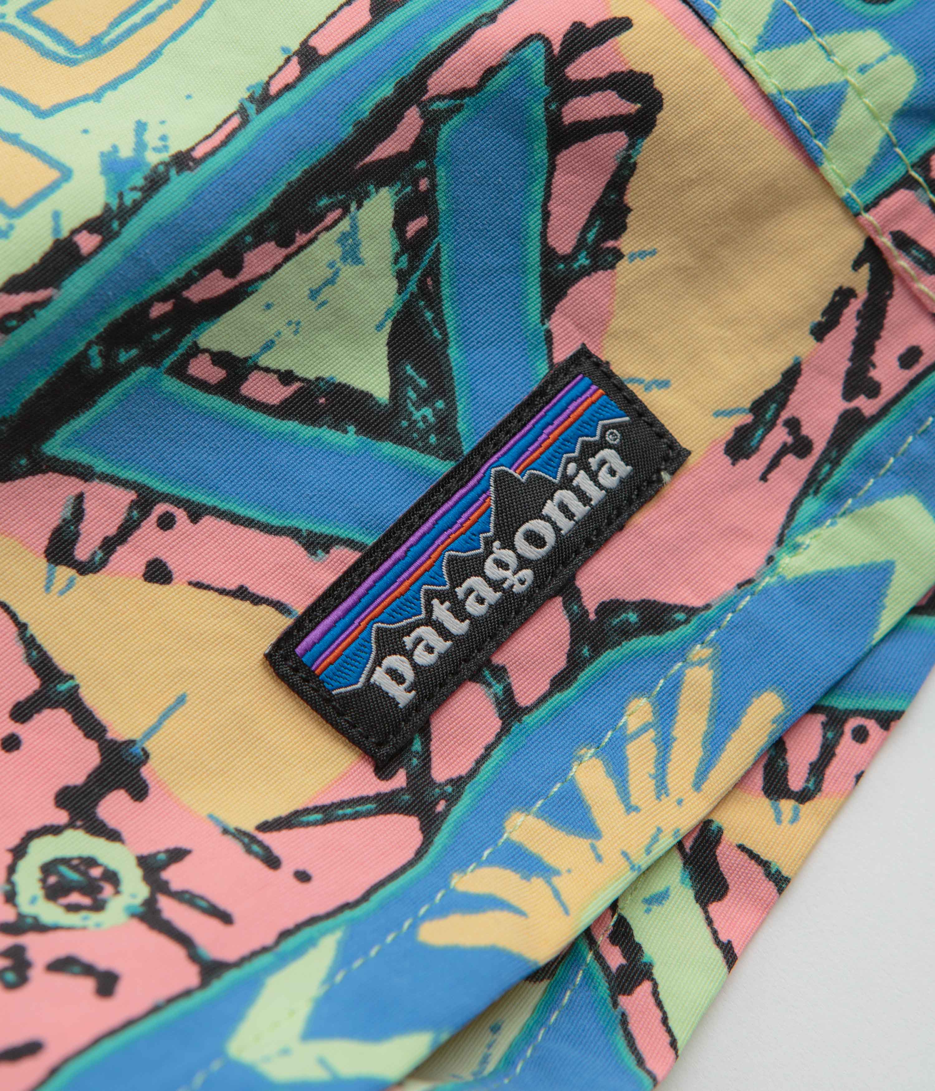 Patagonia Womens Baggies 5" Shorts - High Hopes Geo: Salamander Green - Image 5