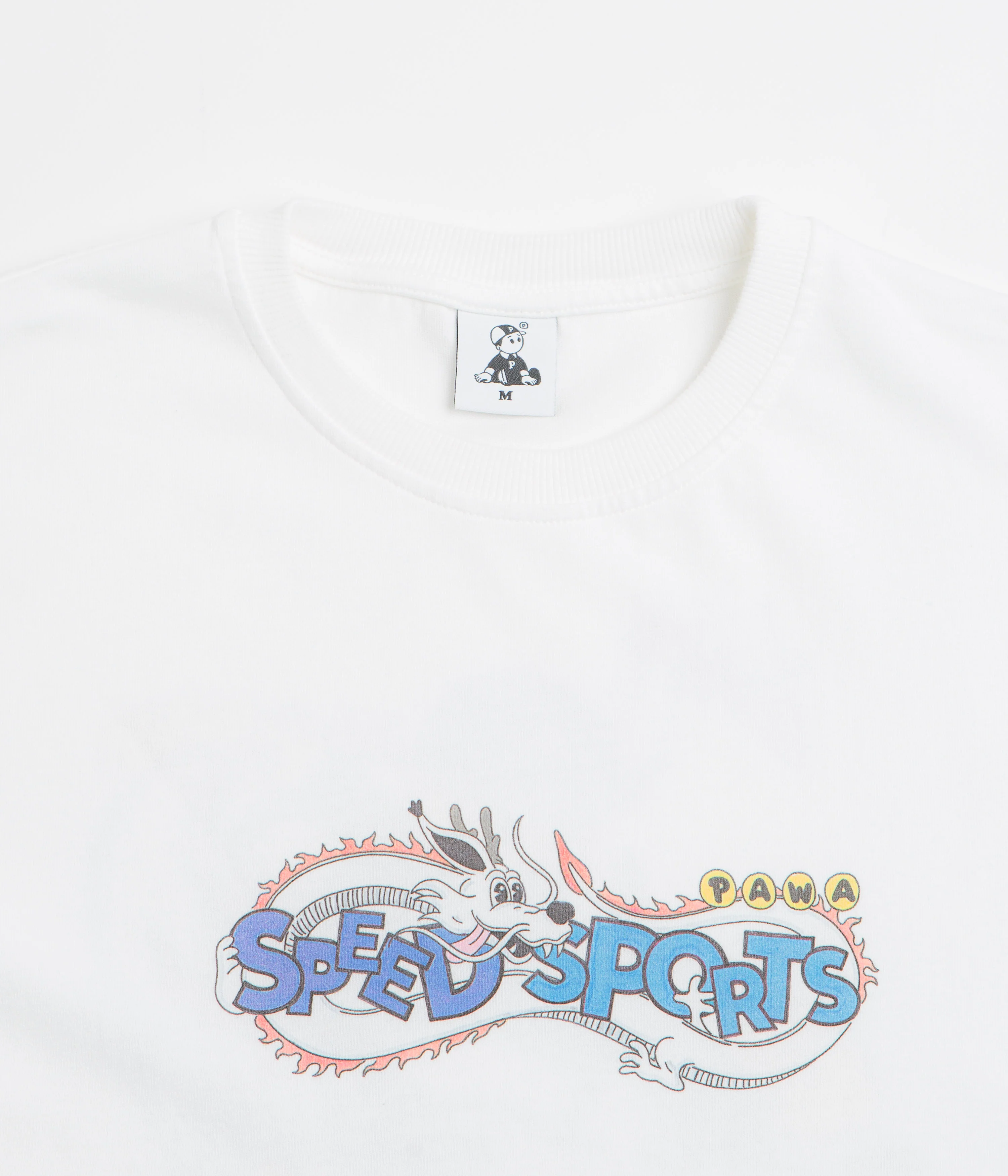 Pawa Speed Sports Dragon Doggo T-Shirt - White - Image 3