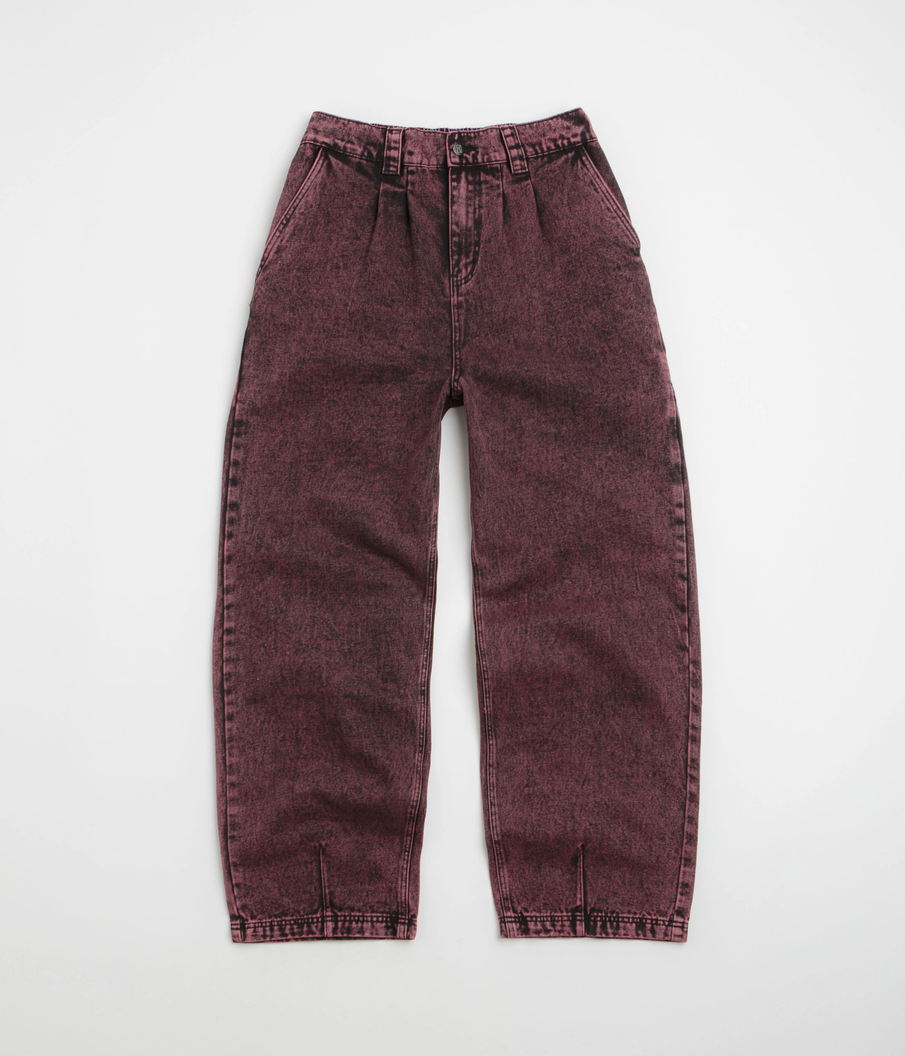 Poetic Collective Denim Balloon Pants - Red Acid Wash