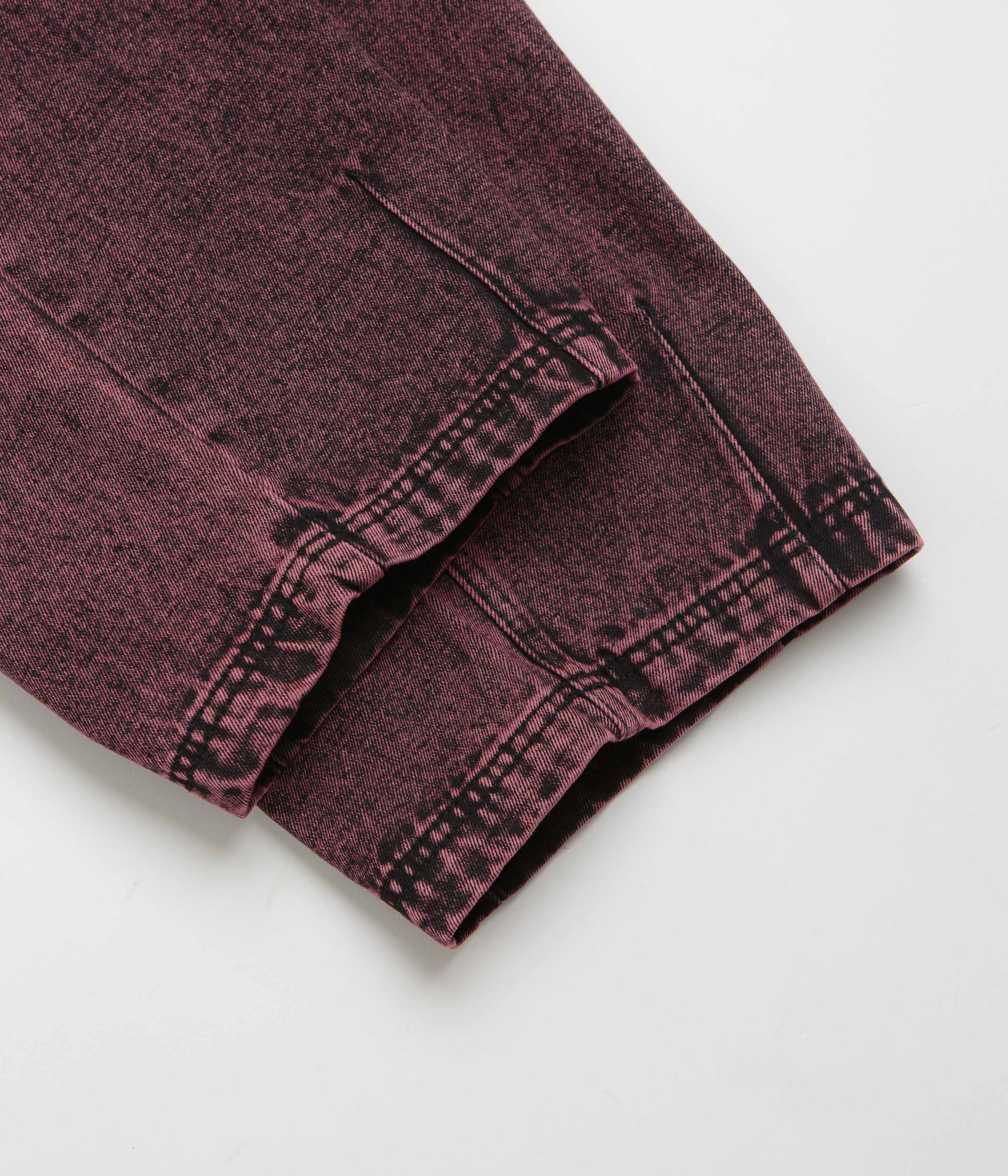Poetic Collective Denim Balloon Pants - Red Acid Wash - Image 8