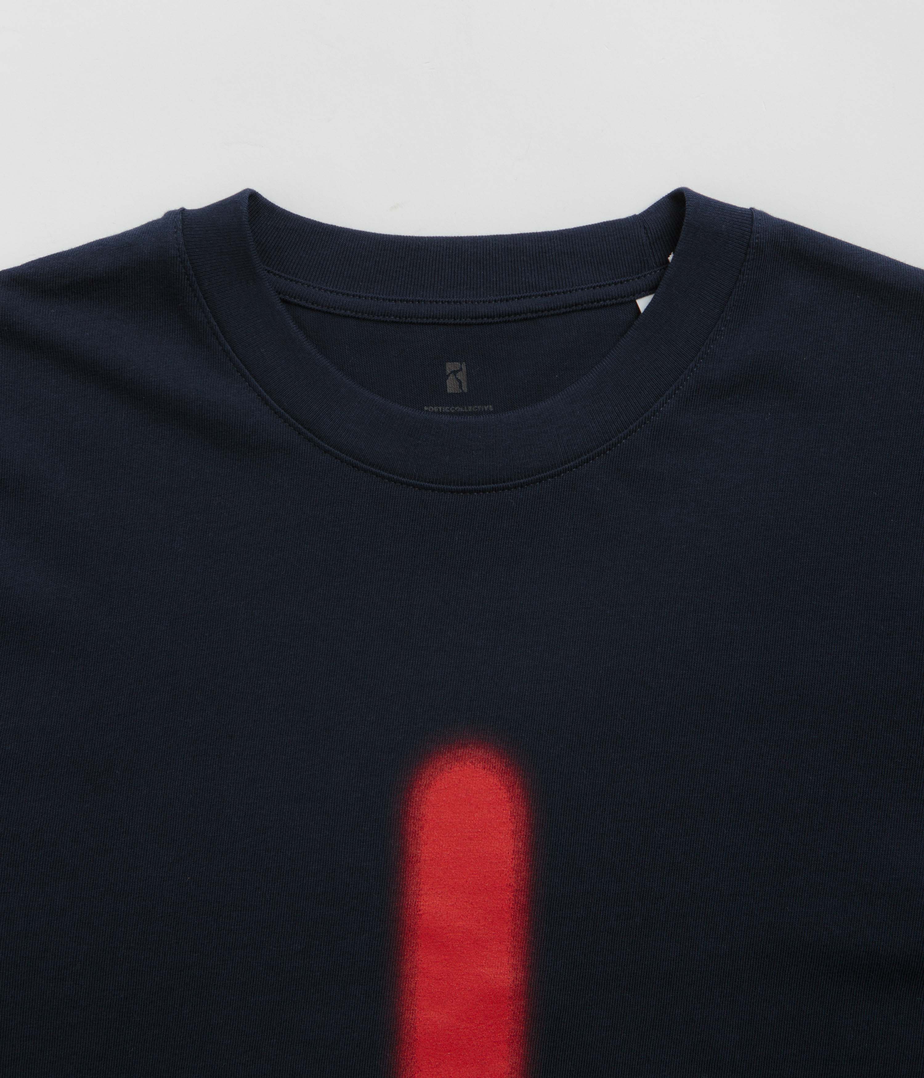 Poetic Collective Neon Spray T-Shirt - Navy - Image 3