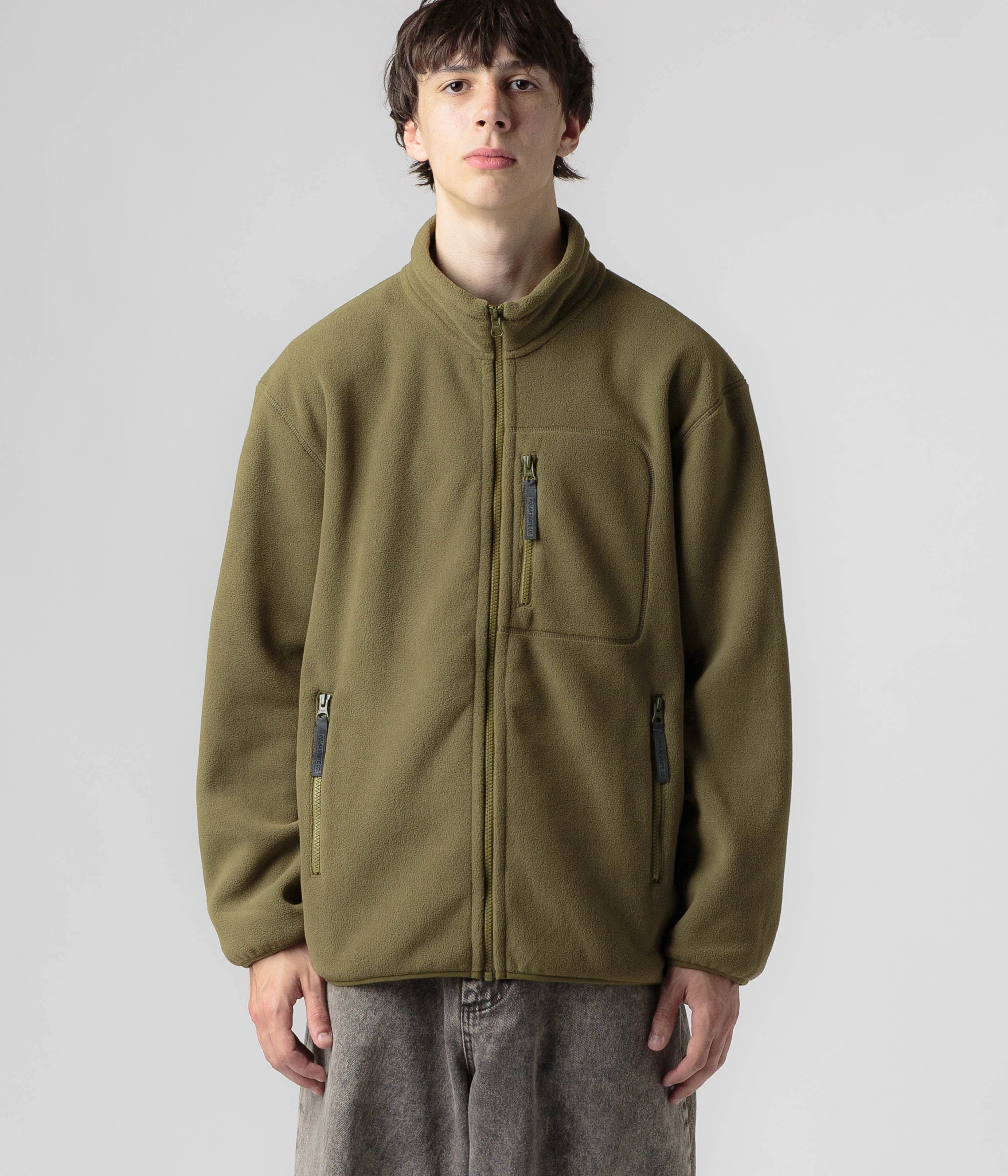 Polar Basic Fleece Jacket - Army Green - Image 5