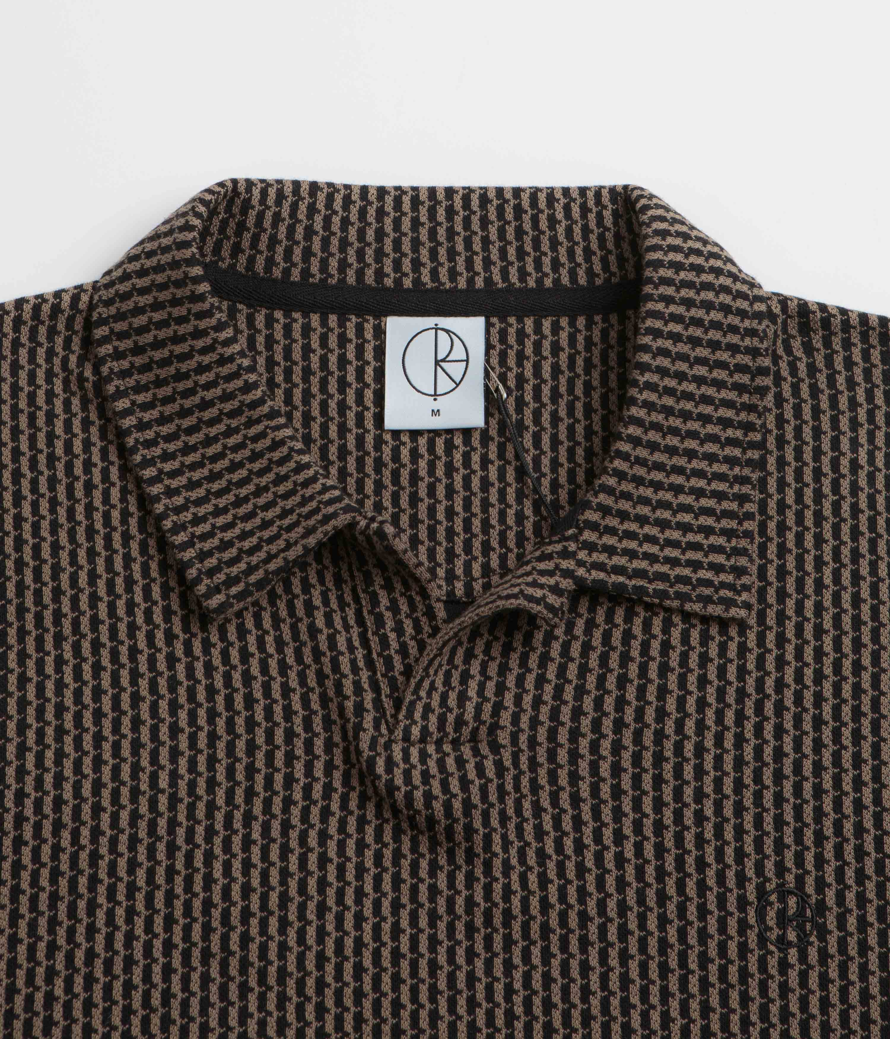 Polar Boucle Serge Polo Shirt - Brass / Black - Image 2