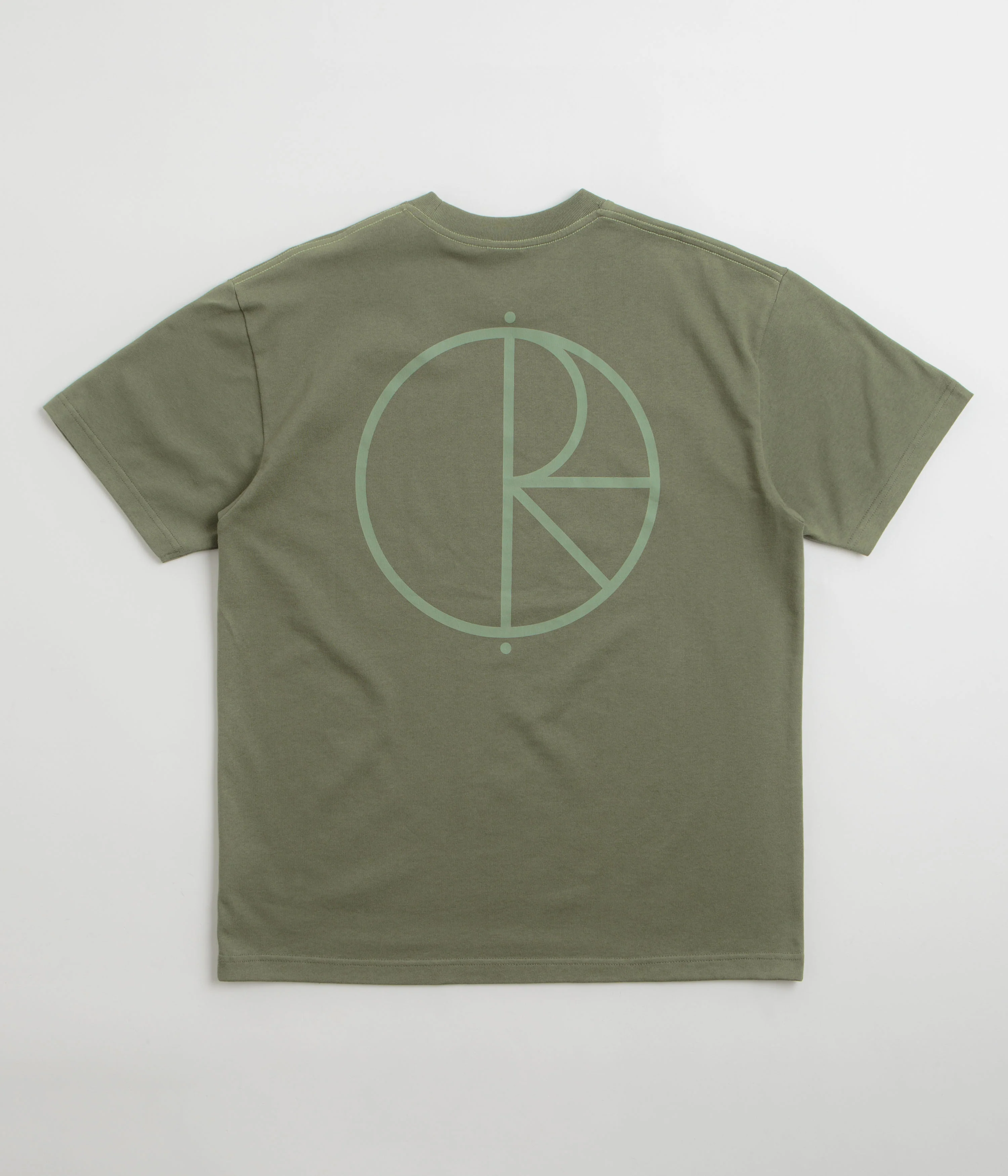 Polar Contrast Stroke Logo T-Shirt - Moss Green - Image 2