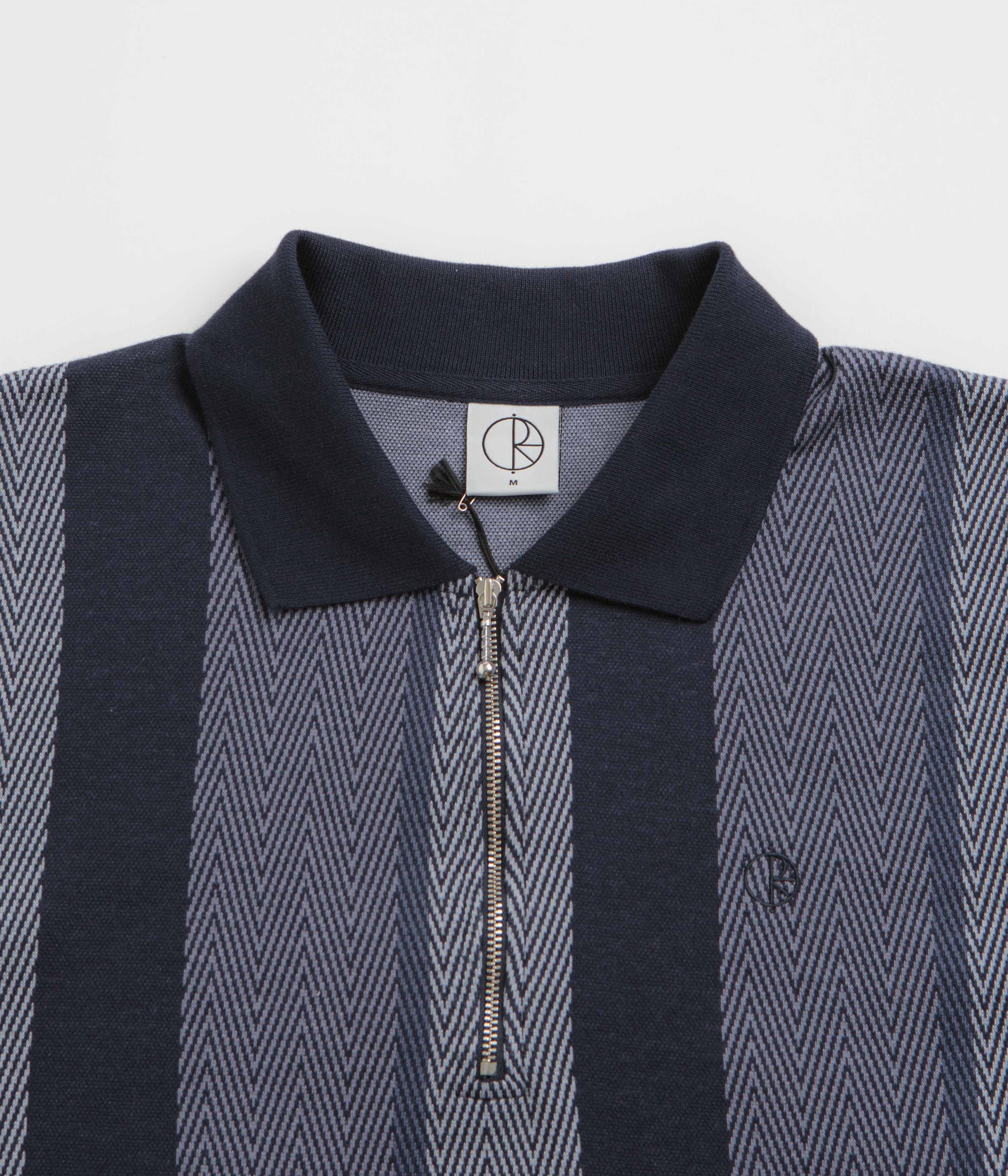Polar Herringbone Jacques Polo Shirt - Blue - Image 2