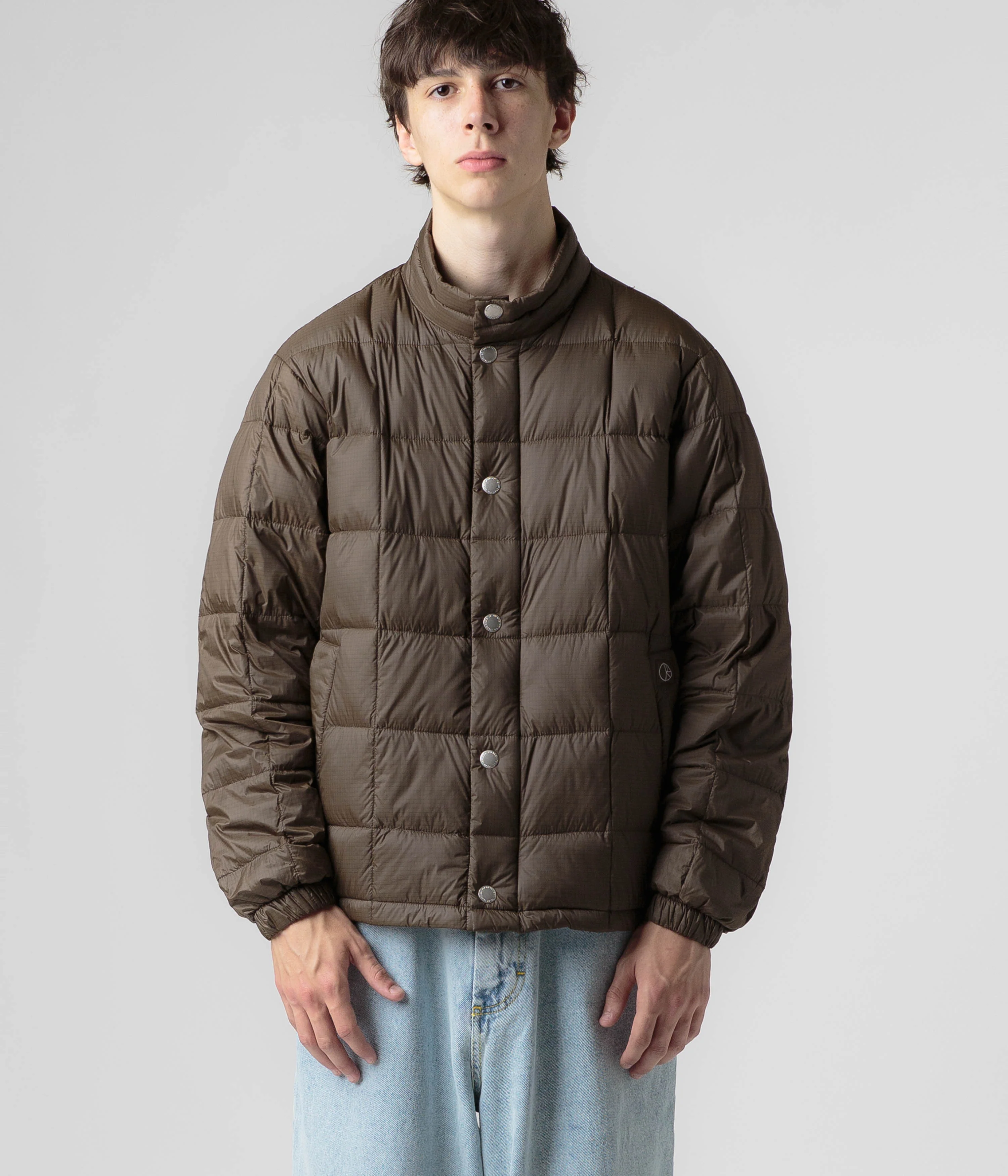 Polar Lightweight Puffer Jacket - Brown - Image 7
