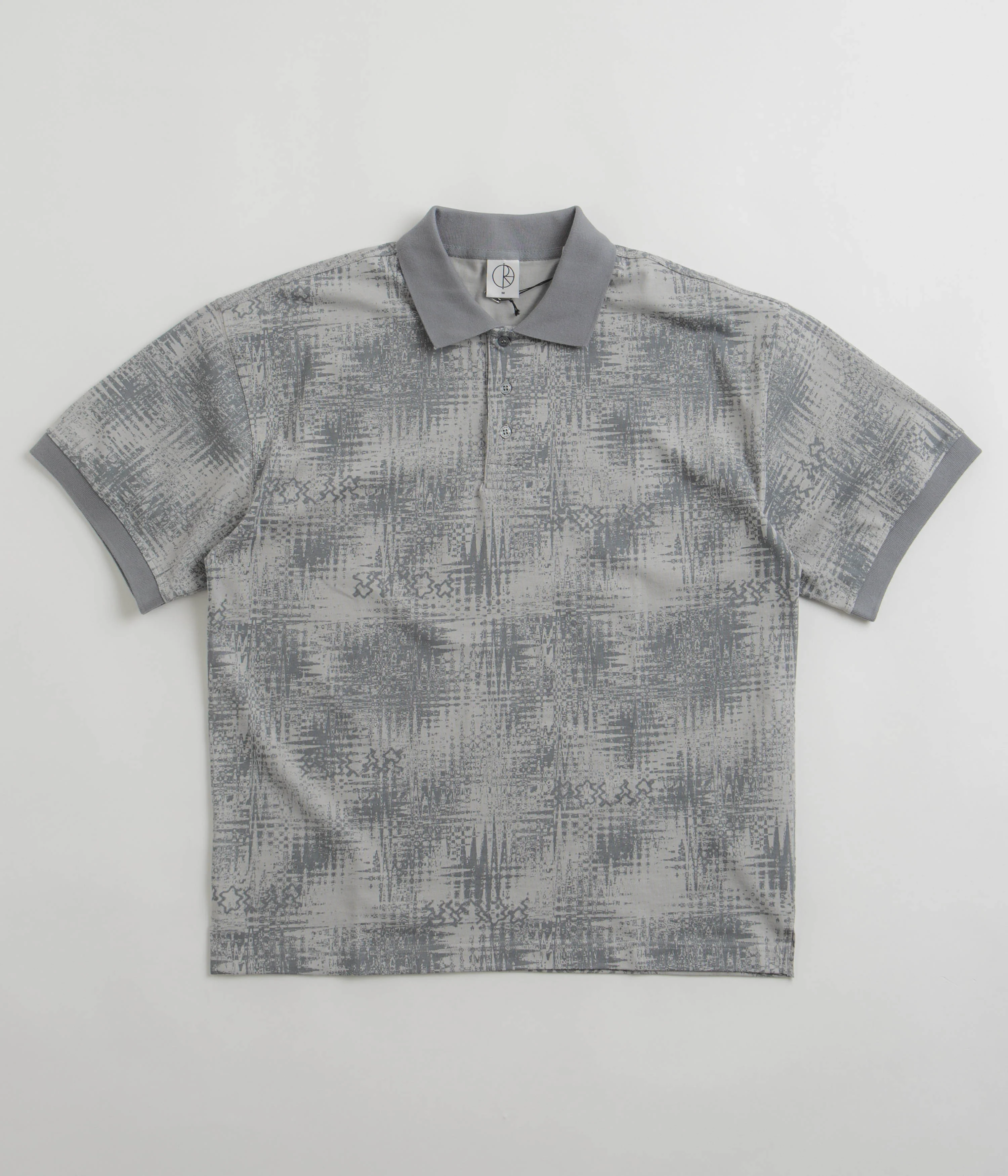 Polar Scribble Surf Polo Shirt - Silver