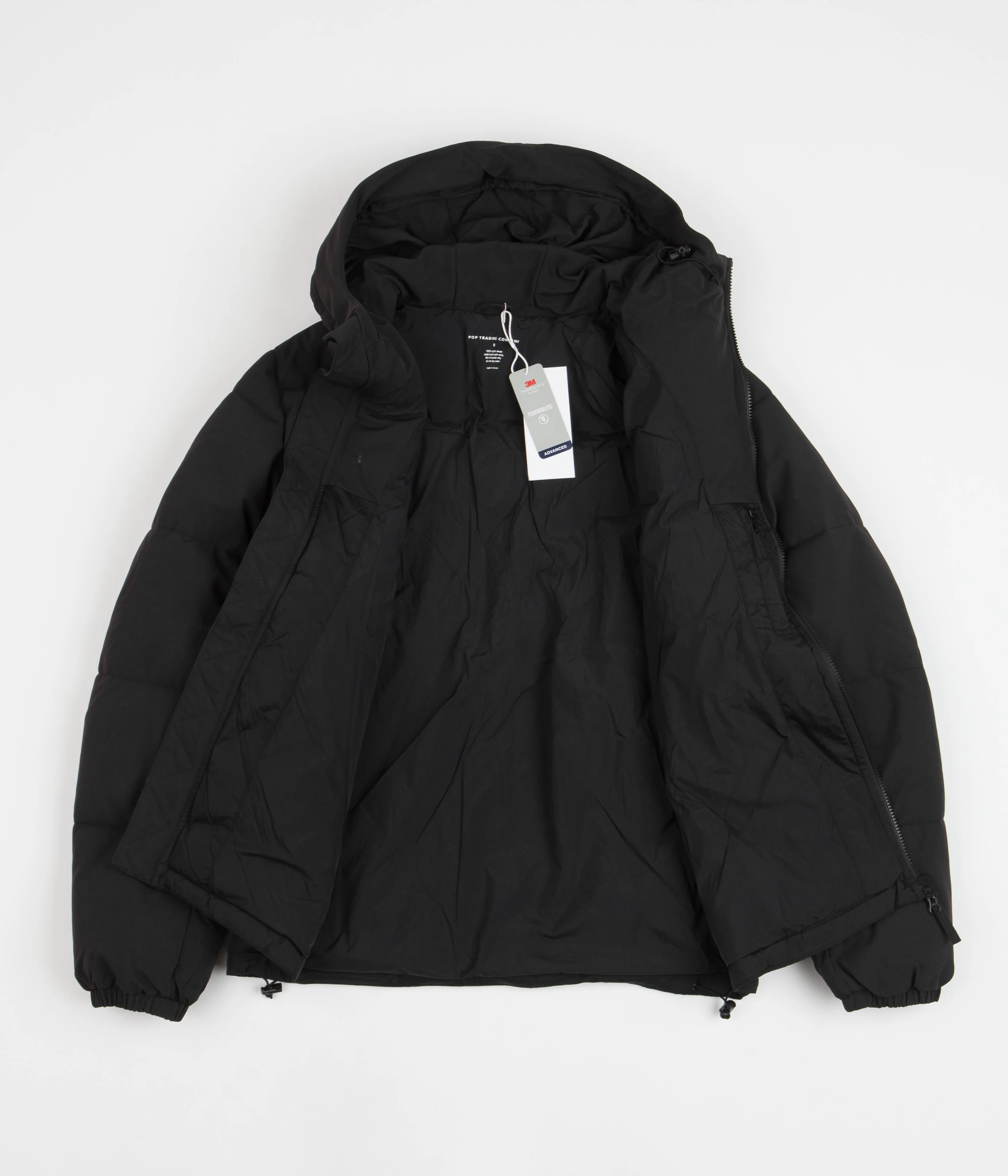 Pop Trading Company Alex Puffer Jacket - Black - Image 6