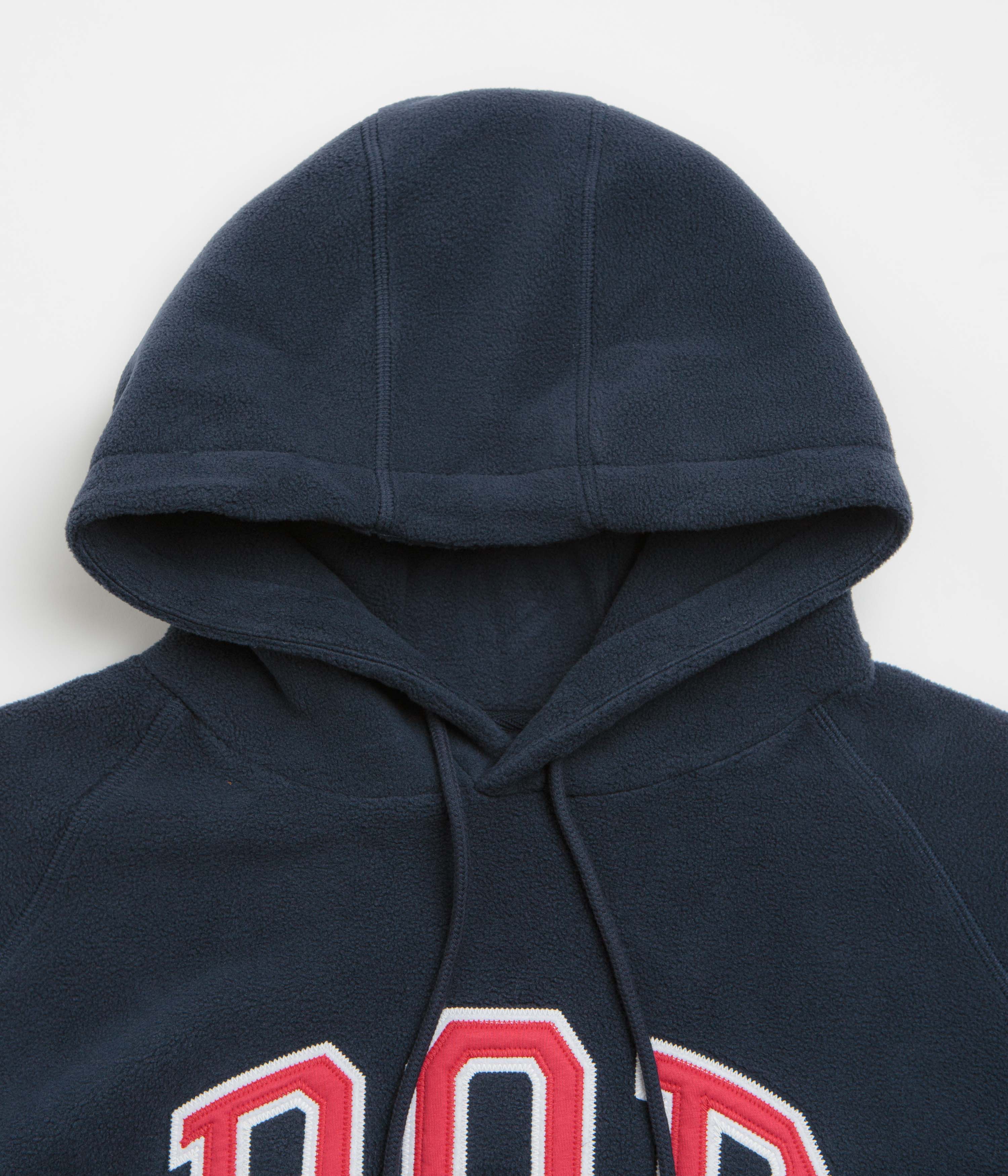 Pop Trading Company Arch Hoodie - Navy / Red - Image 3