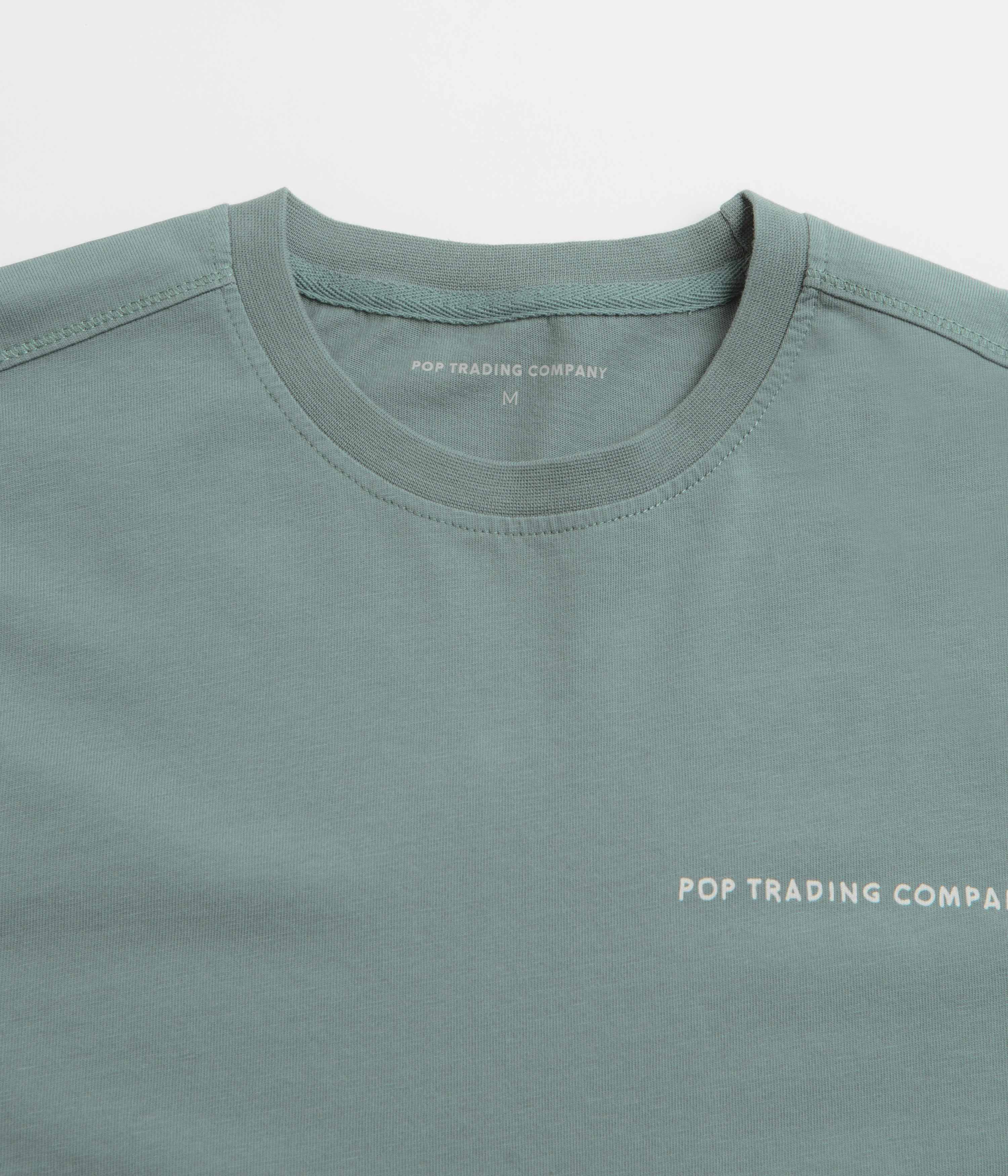 Pop Trading Company BYOBSS Logo T-Shirt - Stormy Sea - Image 3