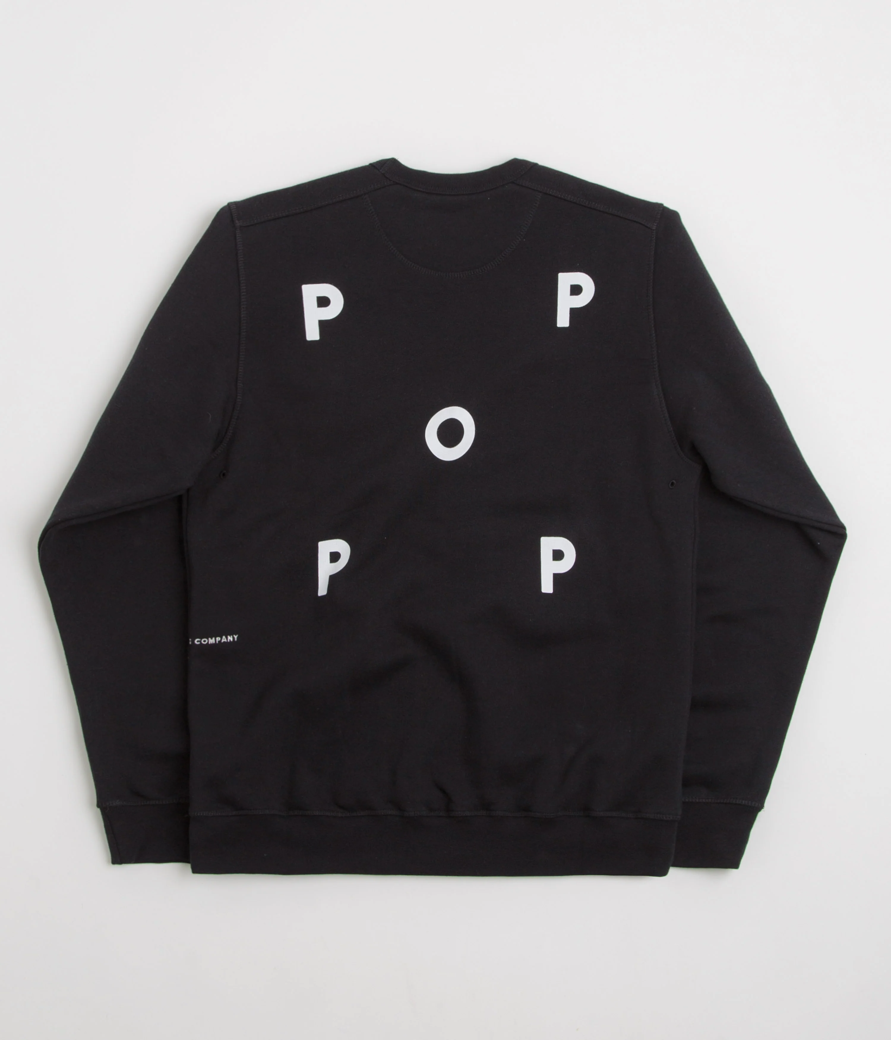 Pop Trading Company Logo Crewneck Sweatshirt - Black / White