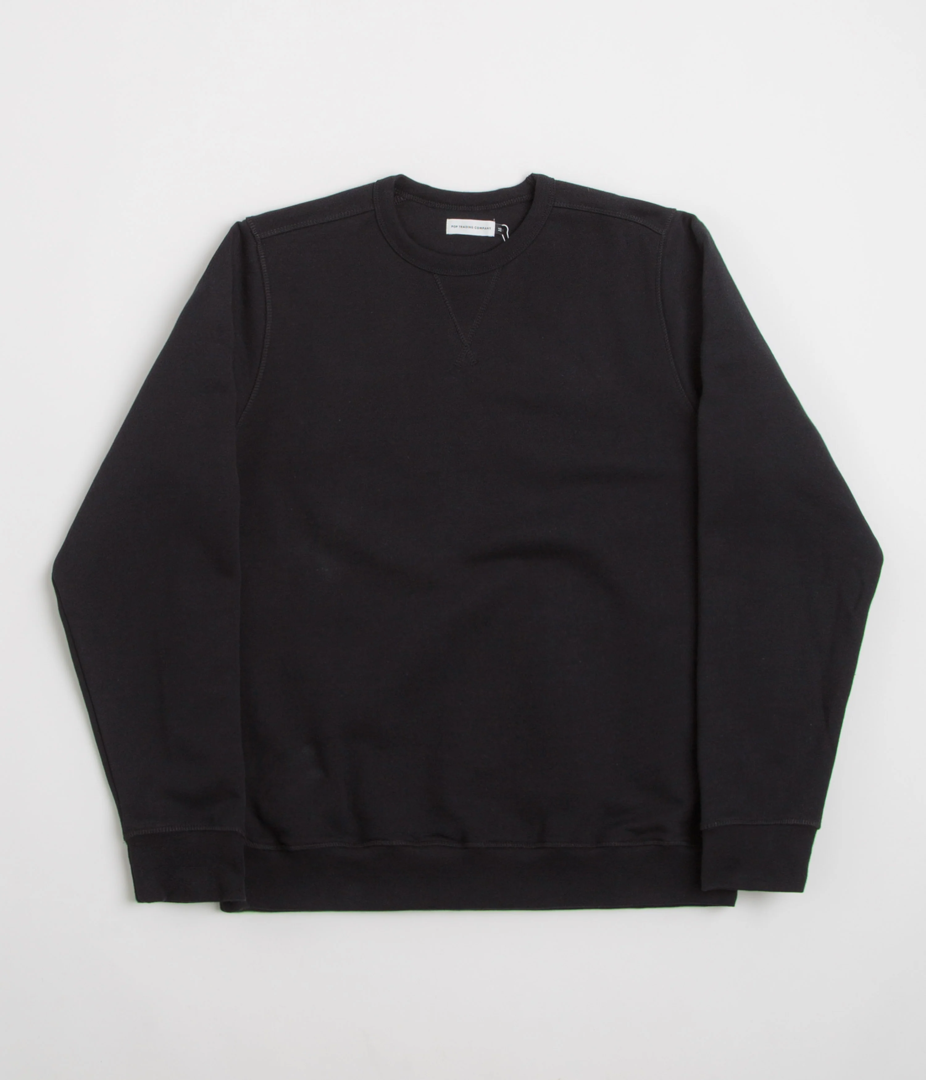 Pop Trading Company Logo Crewneck Sweatshirt - Black / White - Image 2
