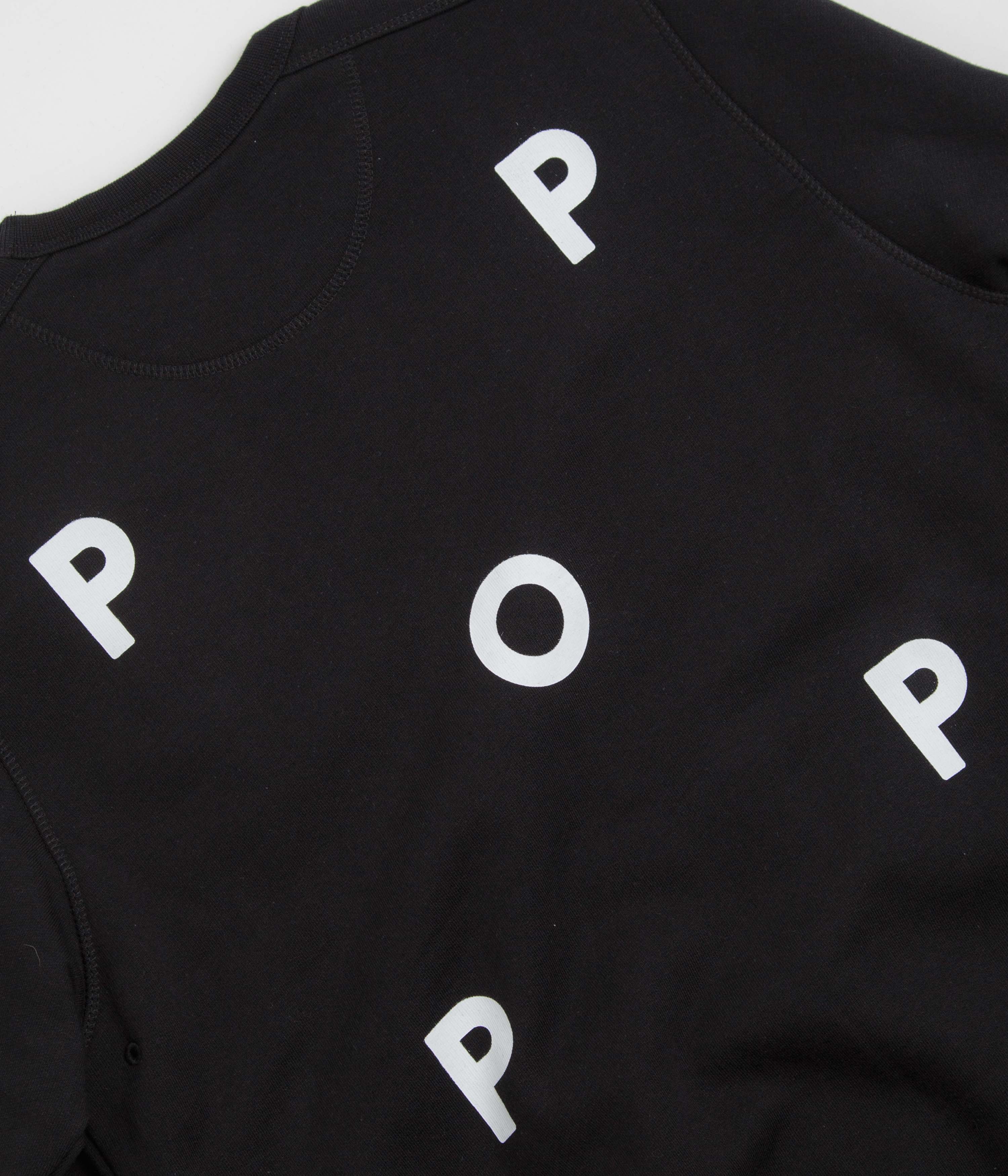 Pop Trading Company Logo Crewneck Sweatshirt - Black / White - Image 5