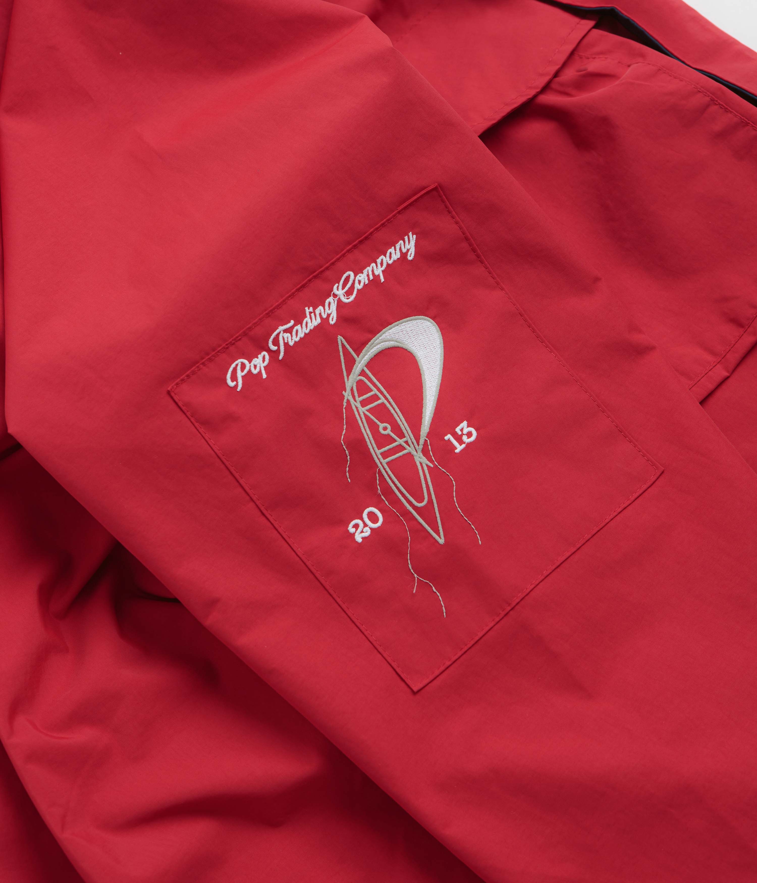 Pop Trading Company Nautical Jacket - Haute Red / Navy - Image 10