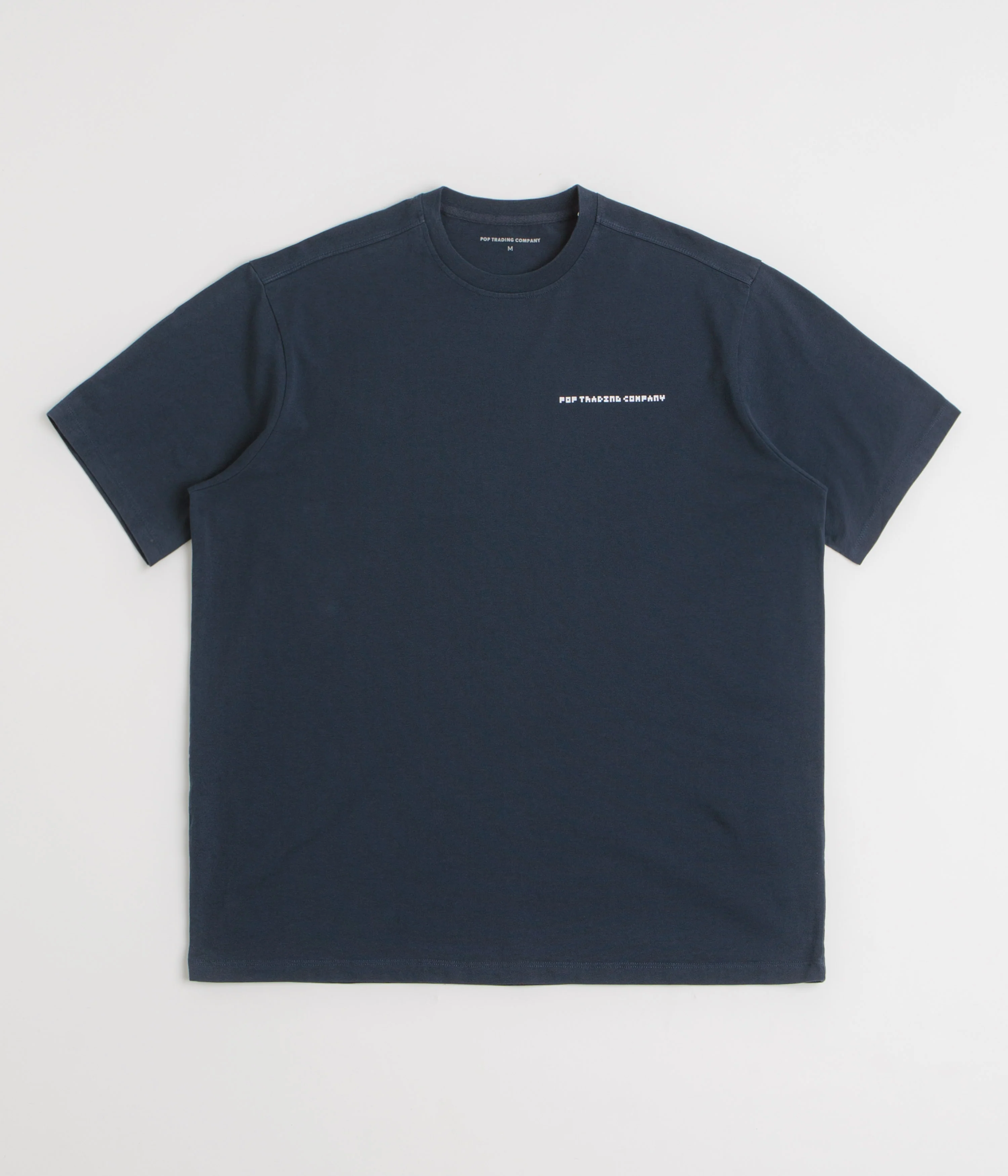 Pop Trading Company Pixel Logo T-Shirt - Navy - Image 2