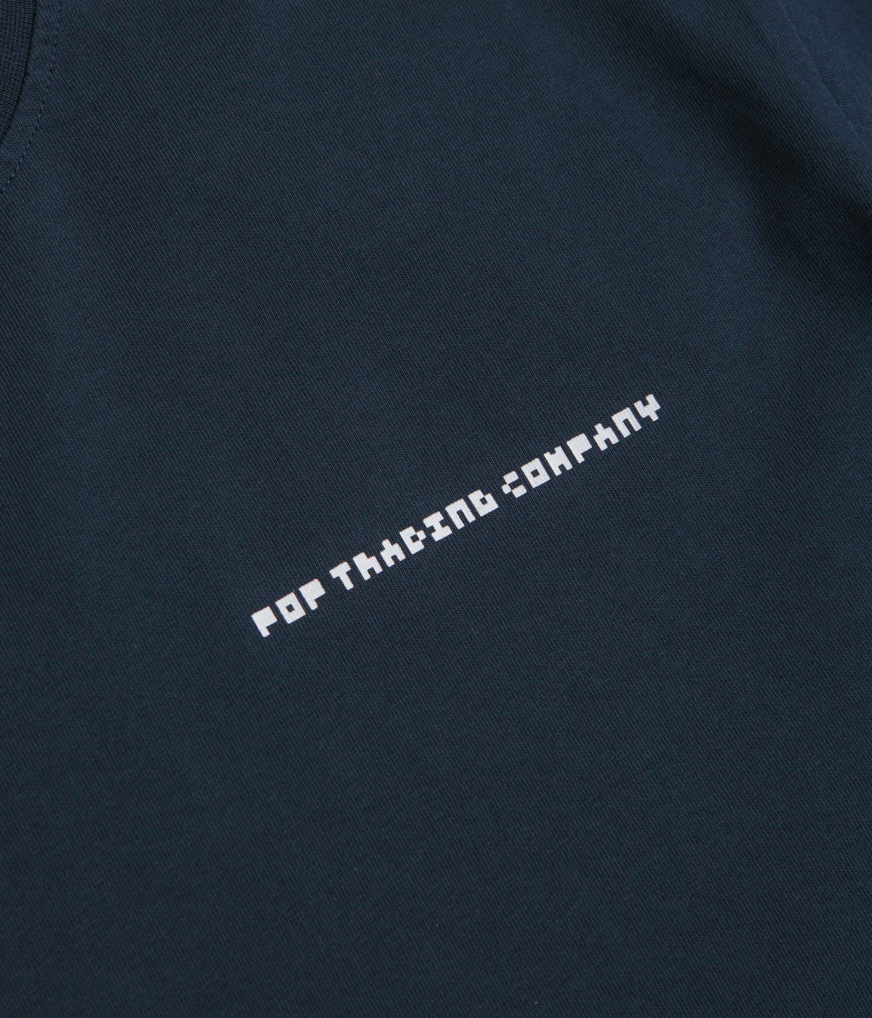 Pop Trading Company Pixel Logo T-Shirt - Navy - Image 3